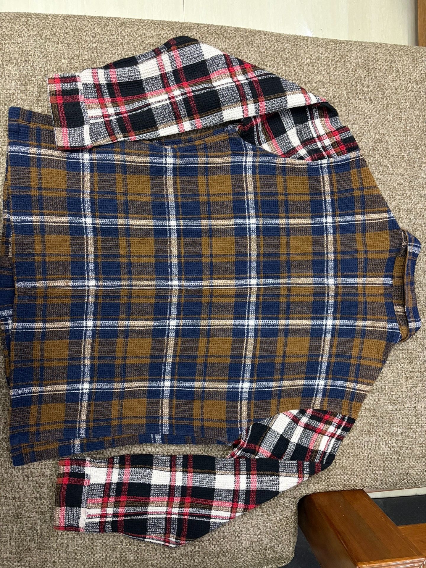 South2 West8 SOUTH2 WEST8 Four-Pocket Patchwork Flannel Shirt Size US S / EU 44-46 / 1 - 2 Thumbnail