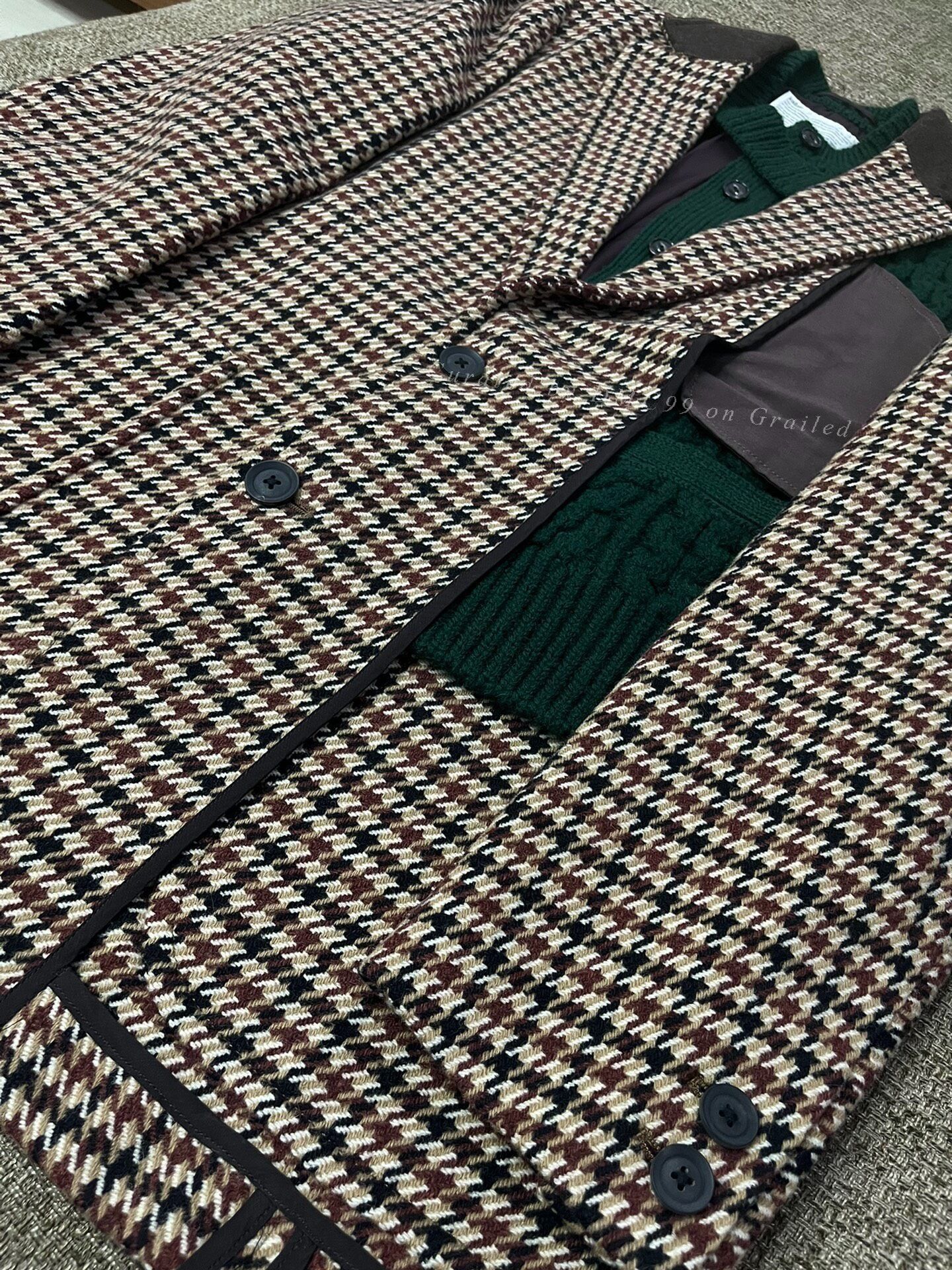 Kolor Kolor Wool Houndstooth Deconstructed Blazer Size US M / EU 48-50 / 2 - 5 Thumbnail
