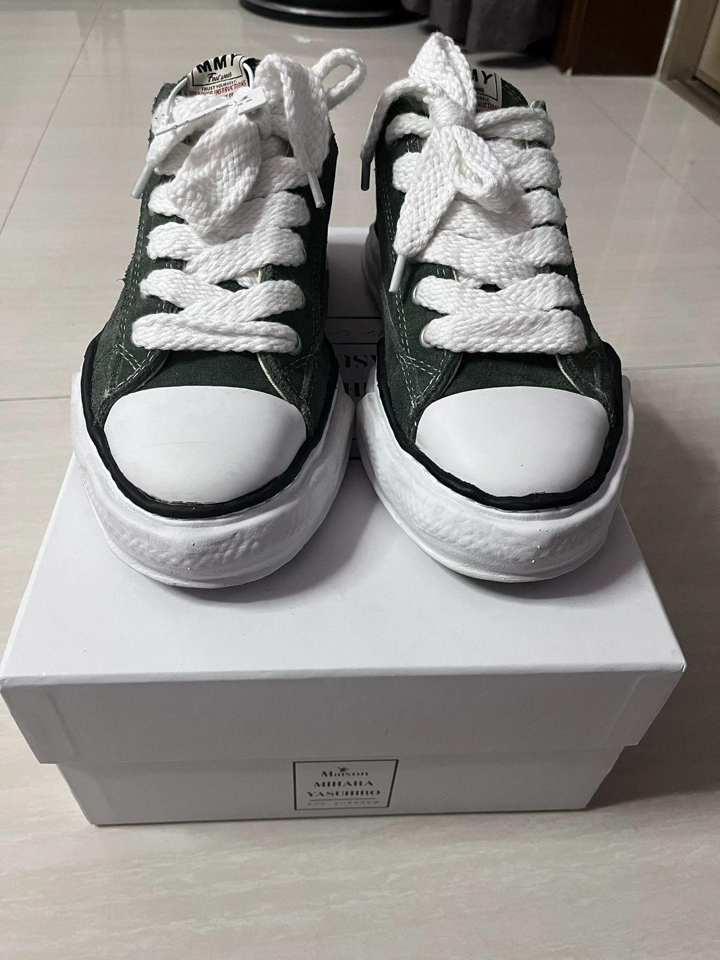 Maison MIHARA YASUHIRO MIHARA YASUHIRO MMY Green Suede Distressed Shoes Size US 8 / EU 41 - 3 Thumbnail