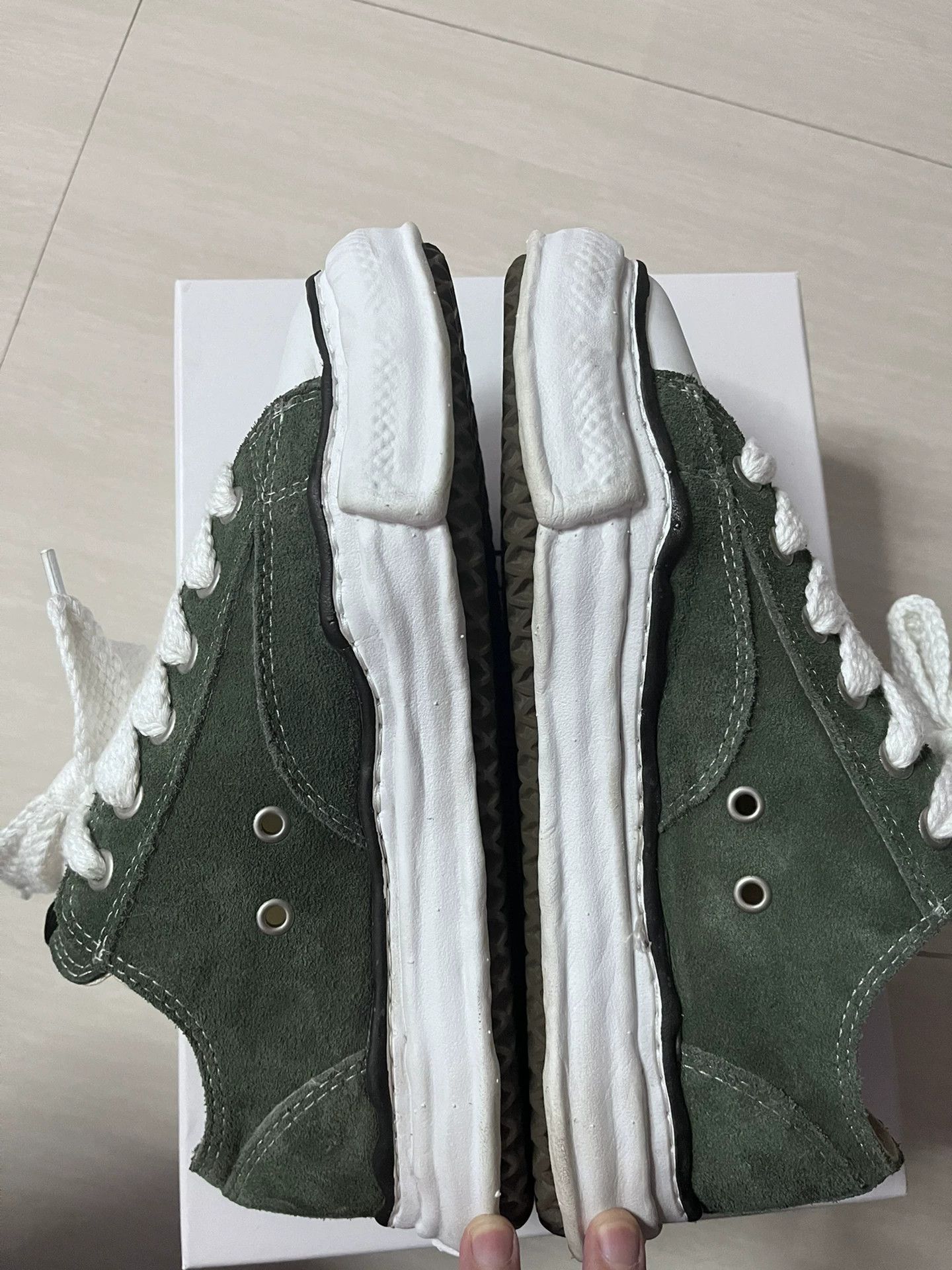 Maison MIHARA YASUHIRO MIHARA YASUHIRO MMY Green Suede Distressed Shoes Size US 8 / EU 41 - 6 Thumbnail