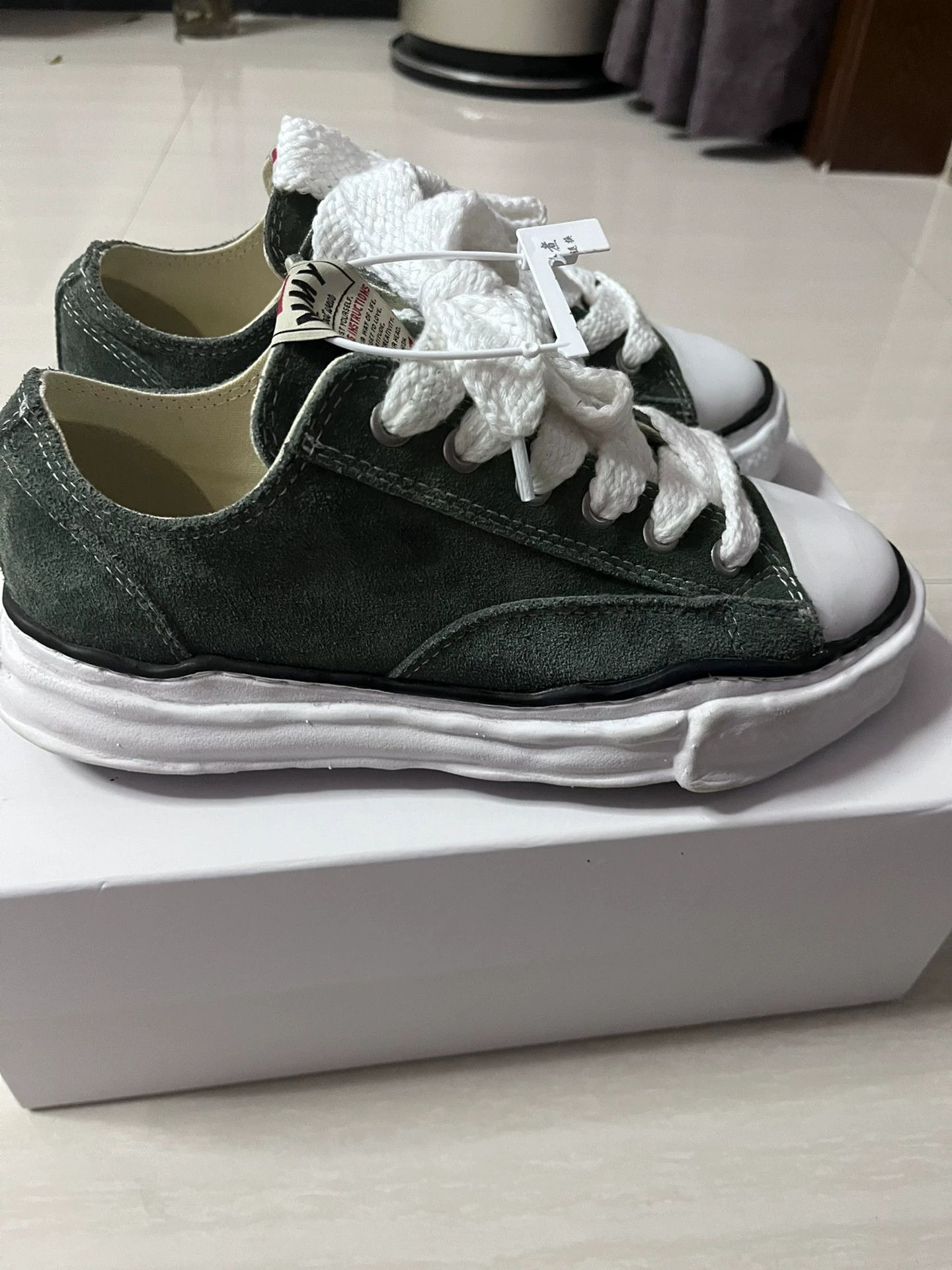Maison MIHARA YASUHIRO MIHARA YASUHIRO MMY Green Suede Distressed Shoes Size US 8 / EU 41 - 4 Thumbnail