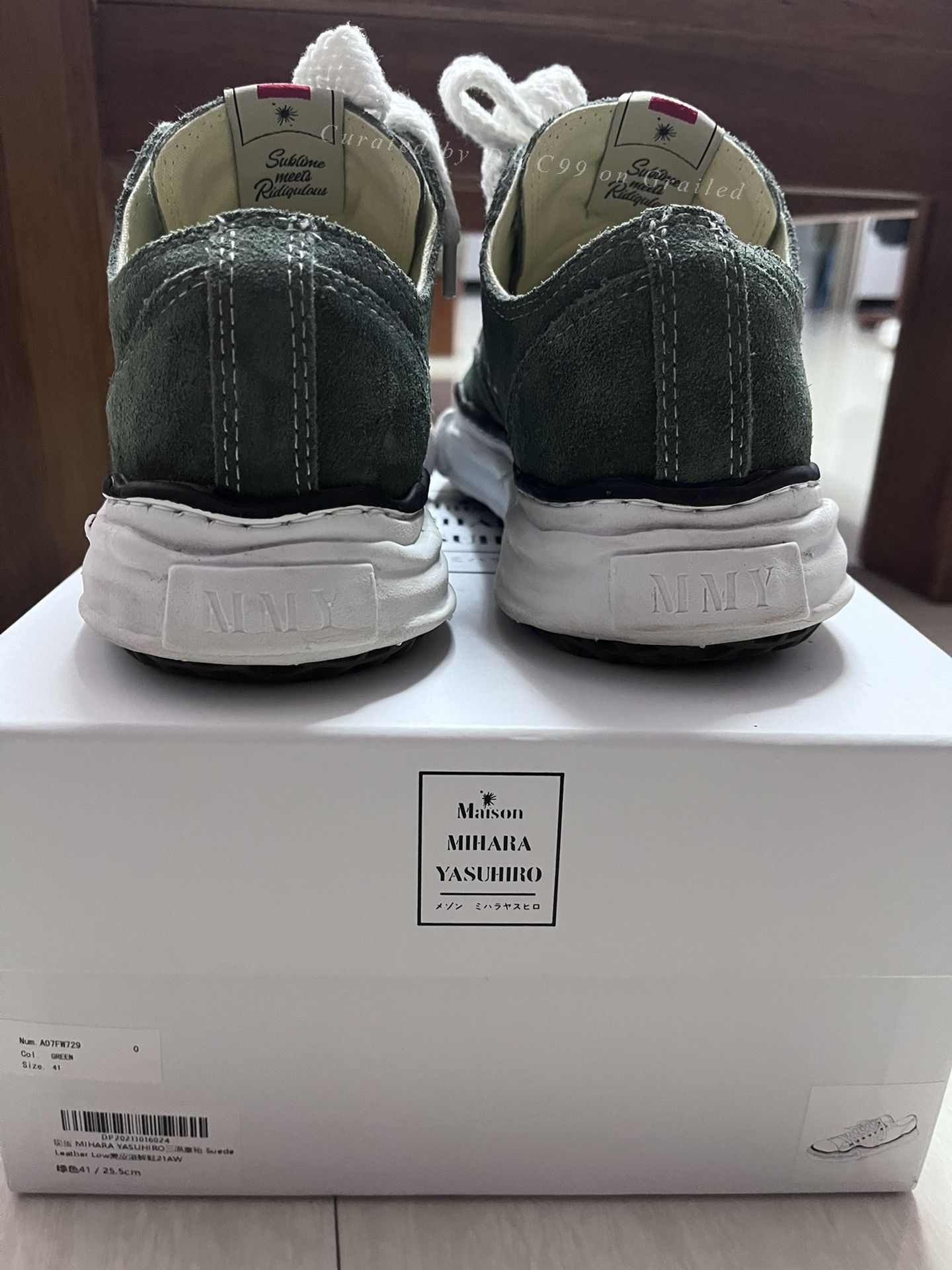 Maison MIHARA YASUHIRO MIHARA YASUHIRO MMY Green Suede Distressed Shoes Size US 8 / EU 41 - 2 Thumbnail