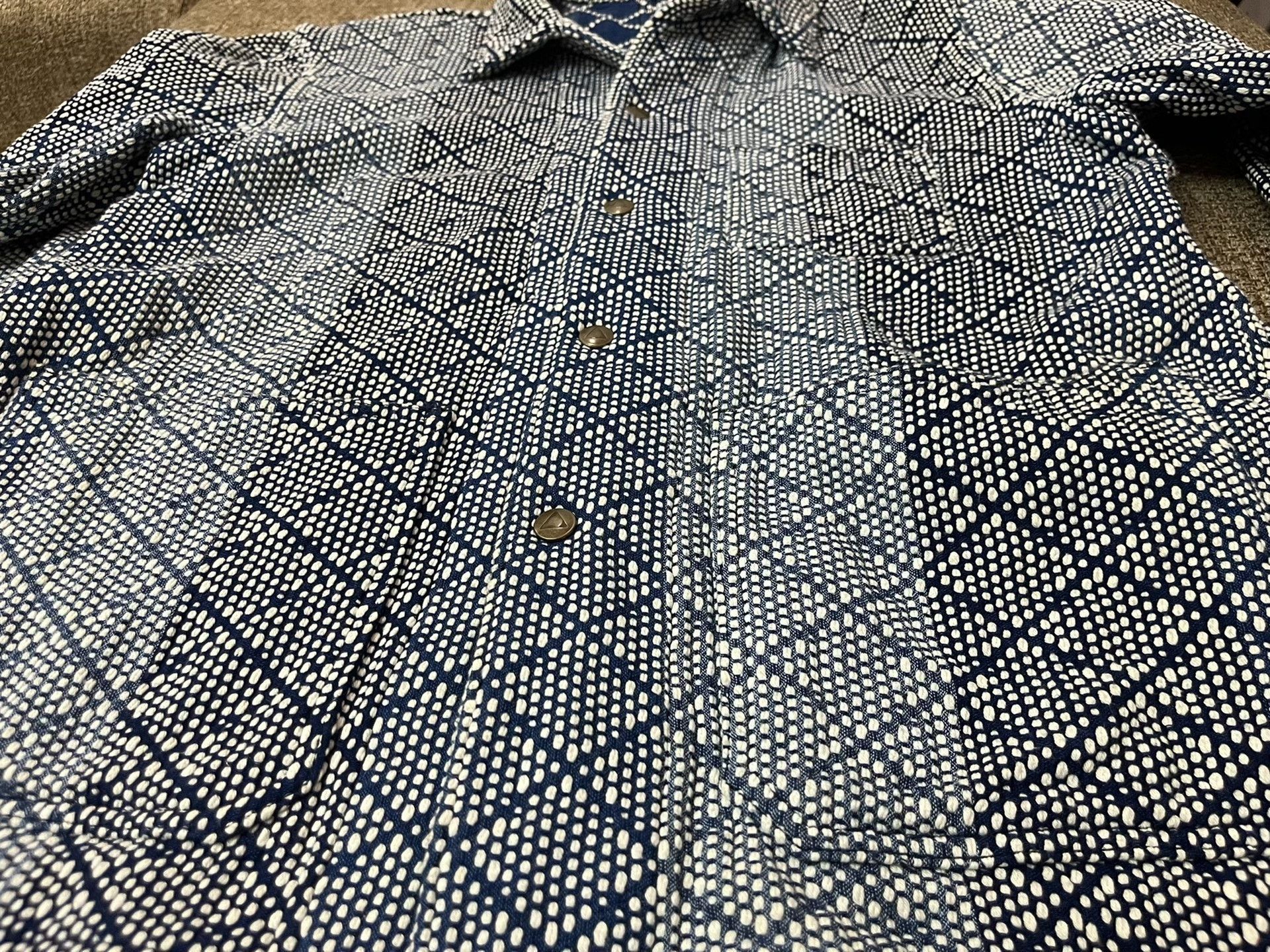 KUON Kuon Handcrafted Sashiko Indigo Coat Size US L / EU 52-54 / 3 - 4 Thumbnail