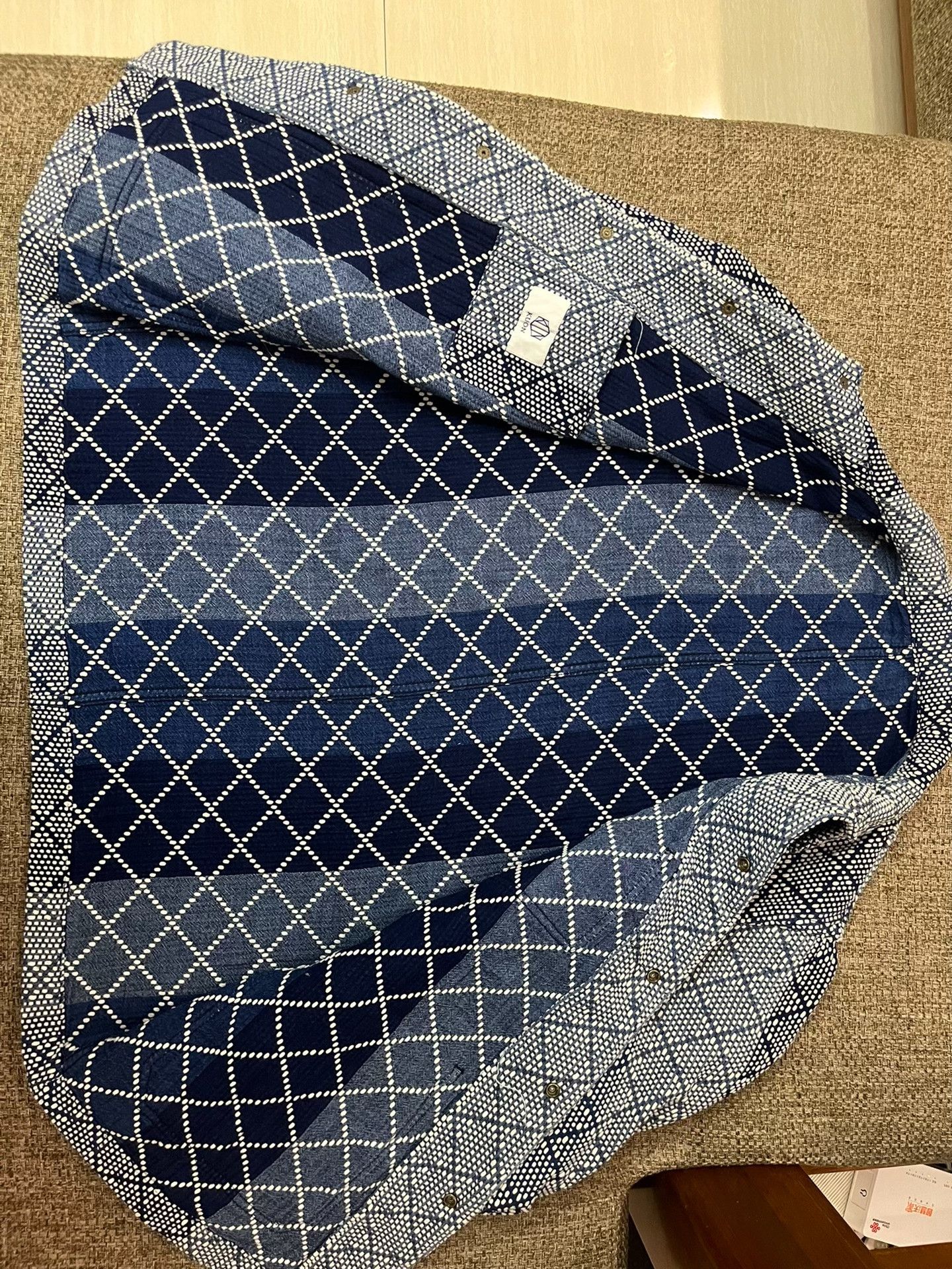 KUON Kuon Handcrafted Sashiko Indigo Coat Size US L / EU 52-54 / 3 - 3 Thumbnail