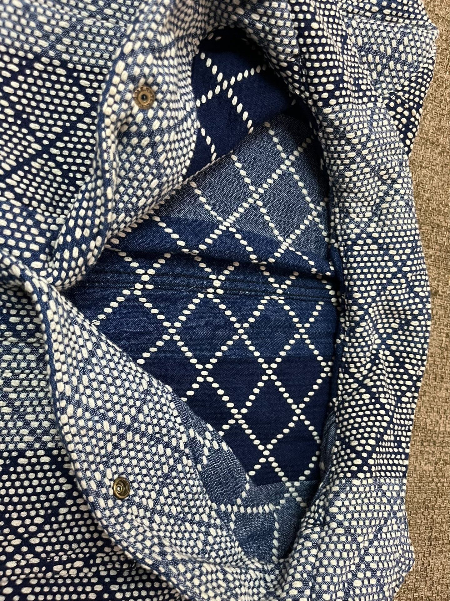 KUON Kuon Handcrafted Sashiko Indigo Coat Size US L / EU 52-54 / 3 - 5 Thumbnail