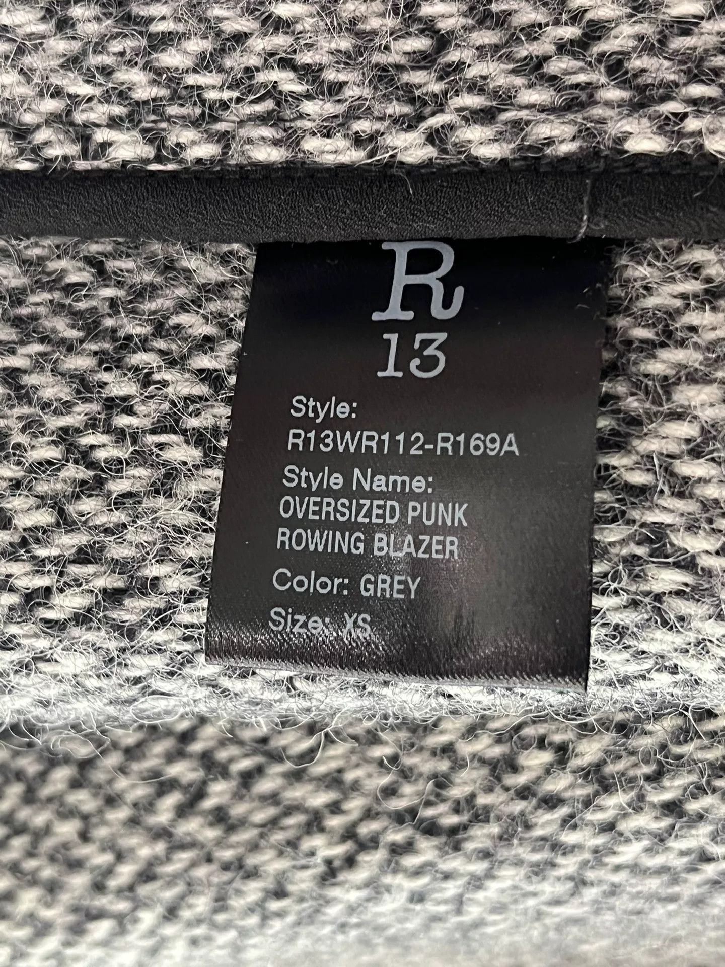R13 R13 Graffiti Print White Trim Wool Blazer Size XS / US 0-2 / IT 36-38 - 7 Thumbnail