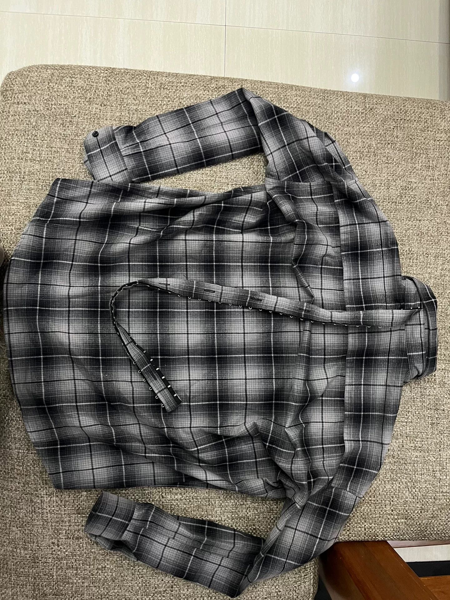 First Aid To The Injured Y/project 23AW Distorted Plaid Shirt Size US XS / EU 42 / 0 - 3 Thumbnail