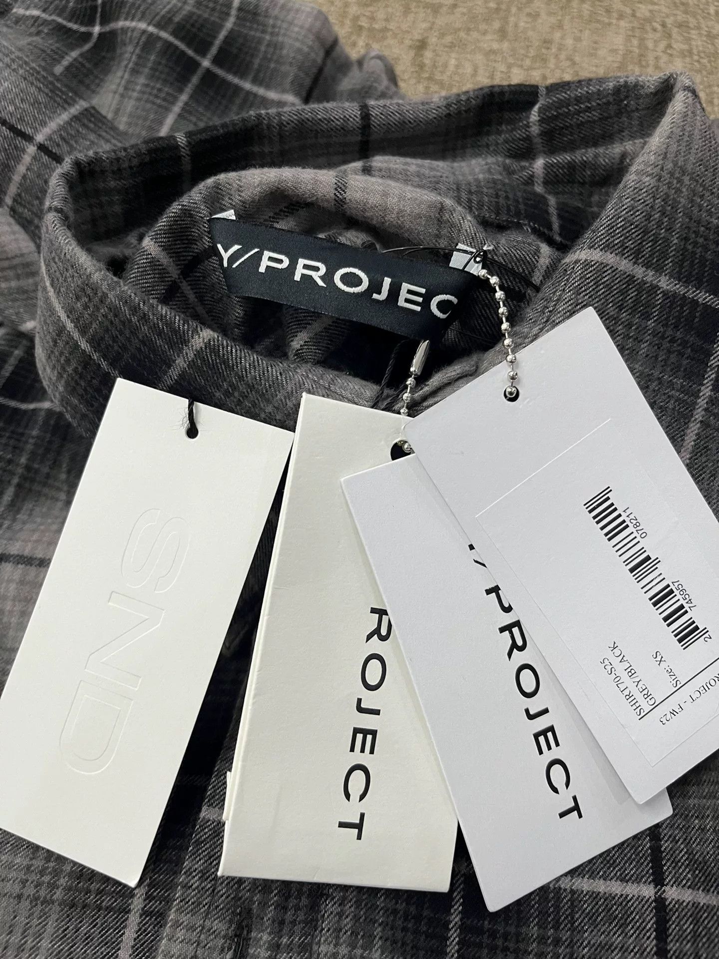 First Aid To The Injured Y/project 23AW Distorted Plaid Shirt Size US XS / EU 42 / 0 - 8 Thumbnail