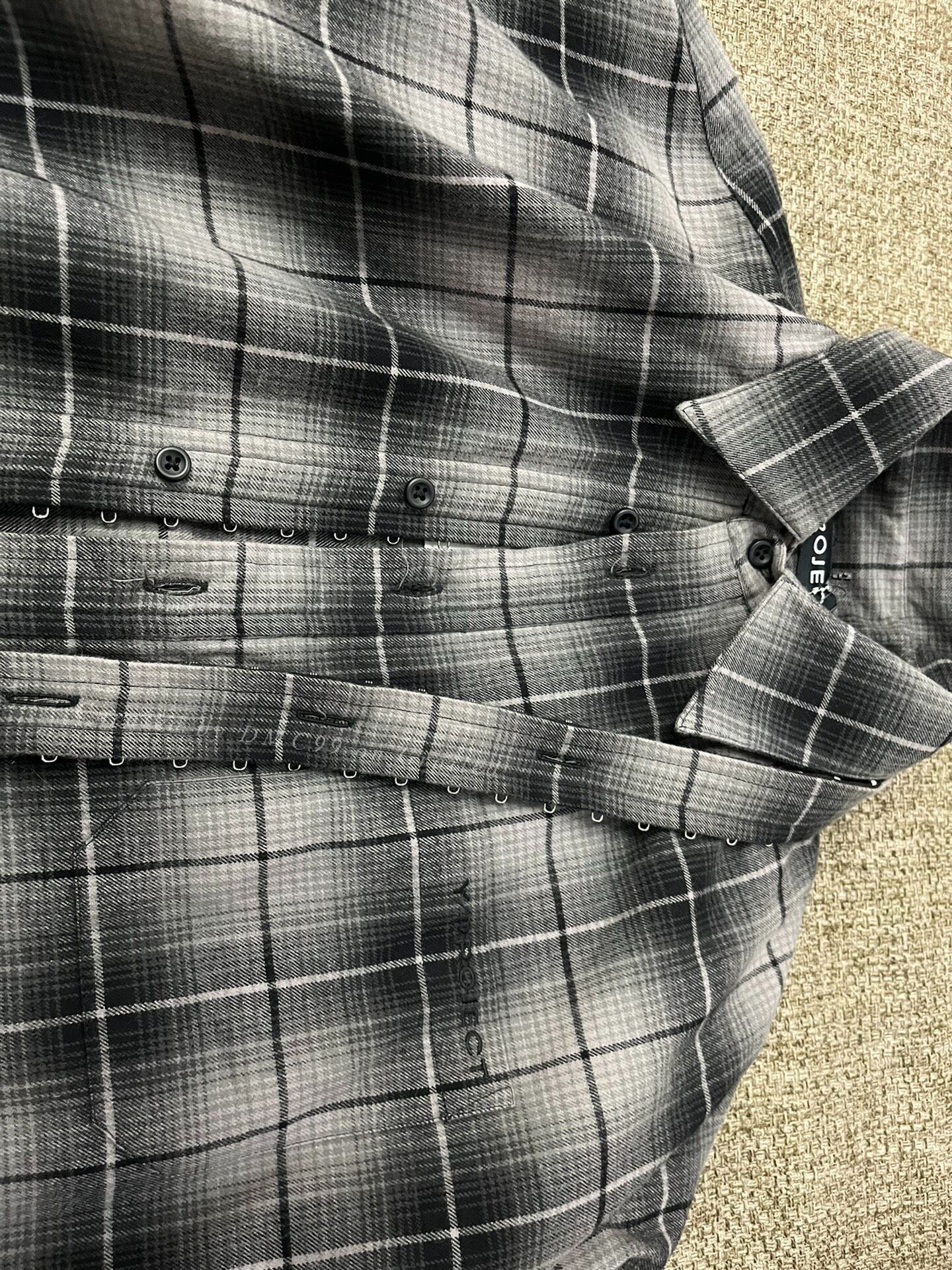 First Aid To The Injured Y/project 23AW Distorted Plaid Shirt Size US XS / EU 42 / 0 - 4 Thumbnail