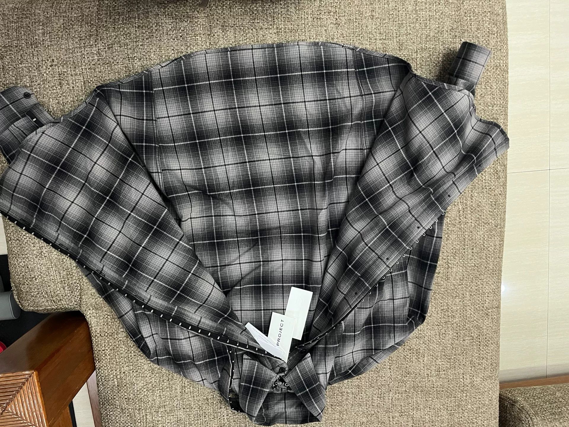 First Aid To The Injured Y/project 23AW Distorted Plaid Shirt Size US XS / EU 42 / 0 - 2 Thumbnail
