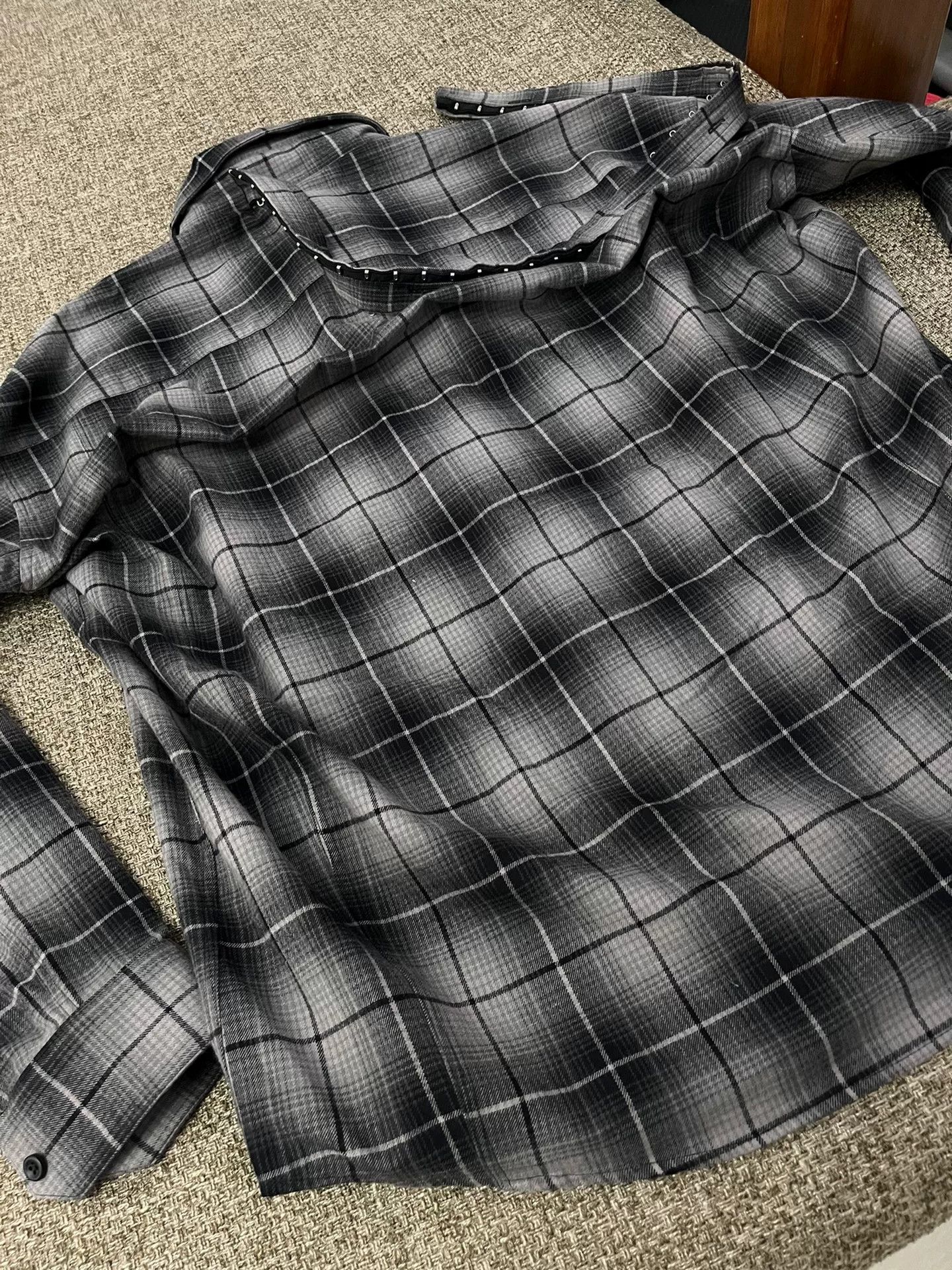 First Aid To The Injured Y/project 23AW Distorted Plaid Shirt Size US XS / EU 42 / 0 - 6 Thumbnail