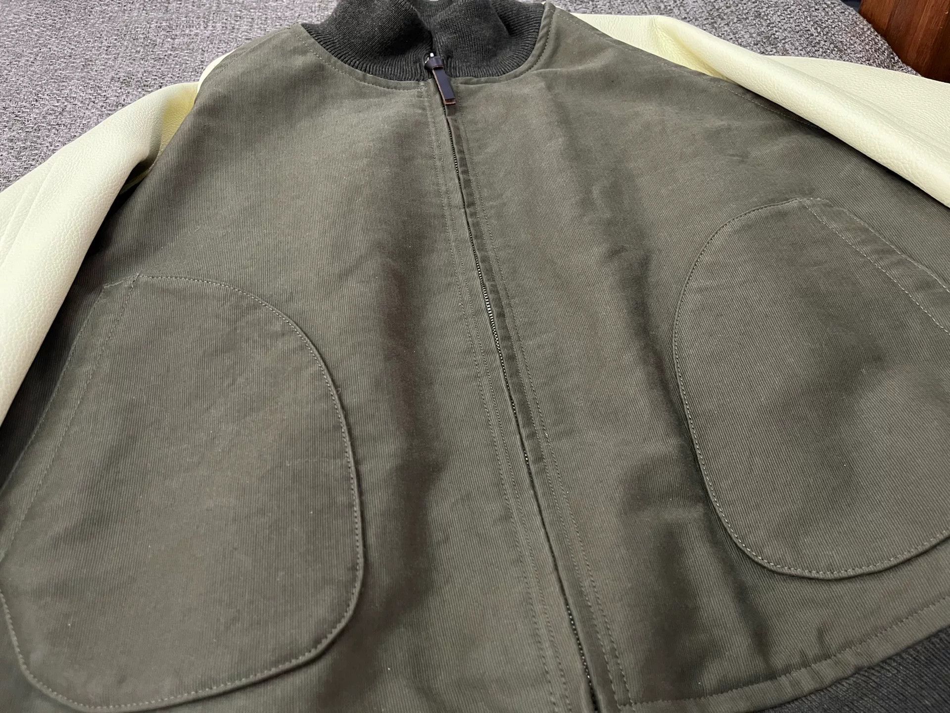Nigel Cabourn Nigel Cabourn 24AW M42 Leather Sleeve Deck Jacket Size US M / EU 48-50 / 2 - 5 Thumbnail