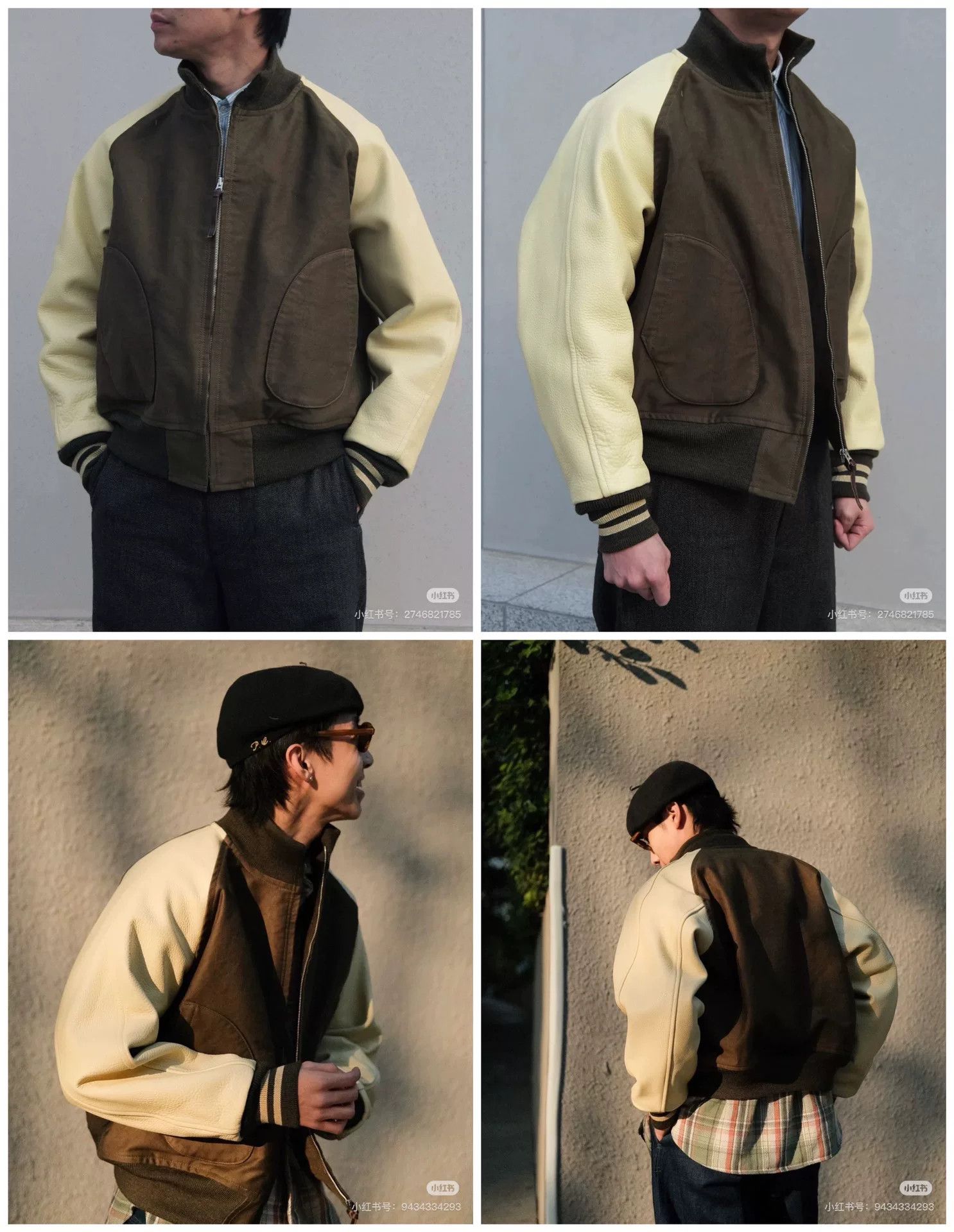 Nigel Cabourn Nigel Cabourn 24AW M42 Leather Sleeve Deck Jacket Size US M / EU 48-50 / 2 - 9 Thumbnail