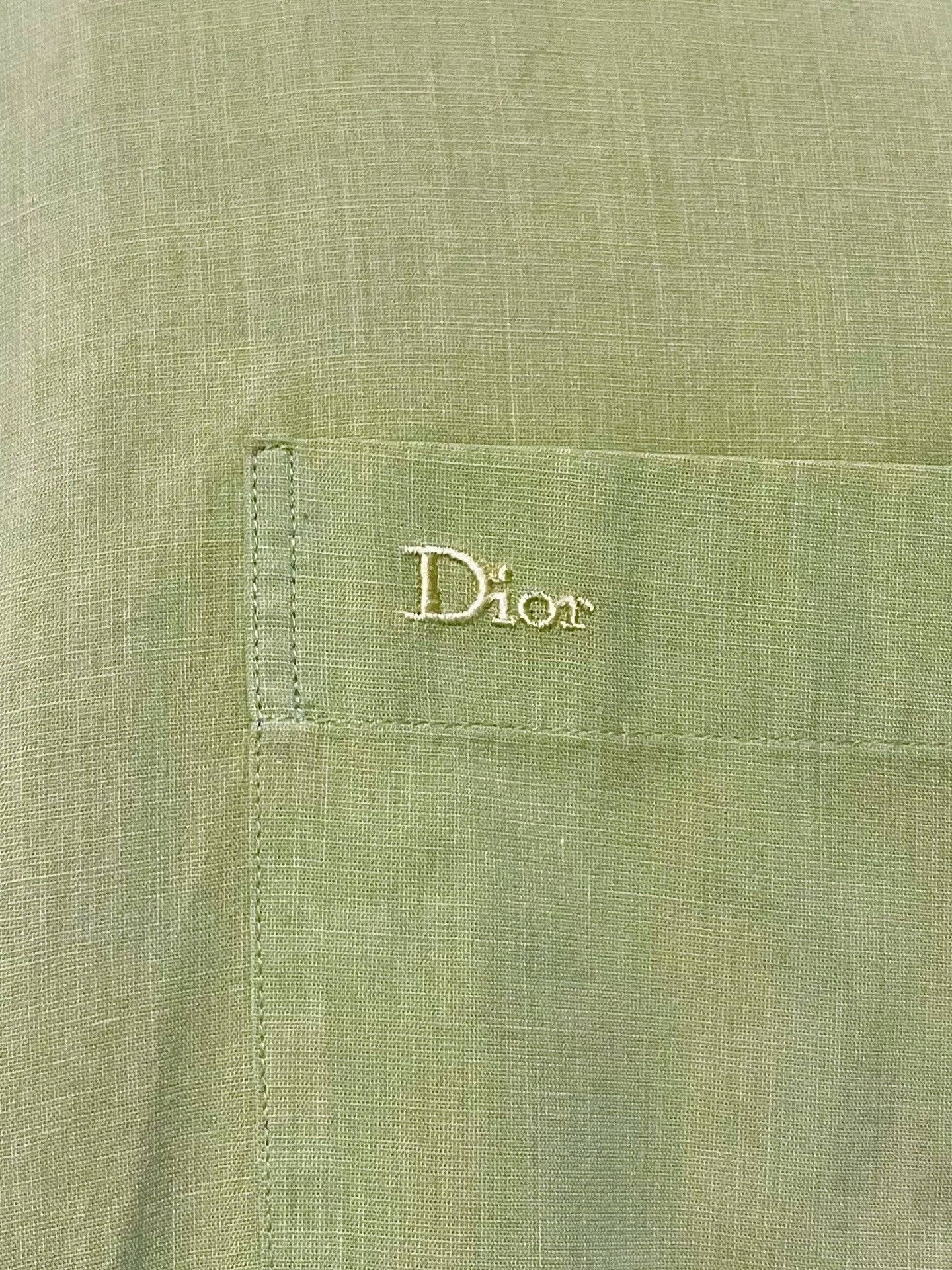 Christian Dior Monsieur Christian Dior Monsieur Grass Green Men's Shirt Size US L / EU 52-54 / 3 - 3 Thumbnail