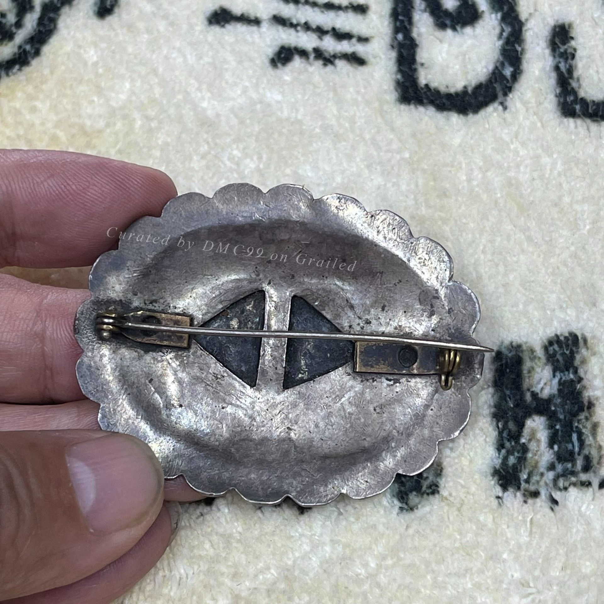 Other Navajo Antique Silver Turquoise Brooch Size ONE SIZE - 4 Thumbnail