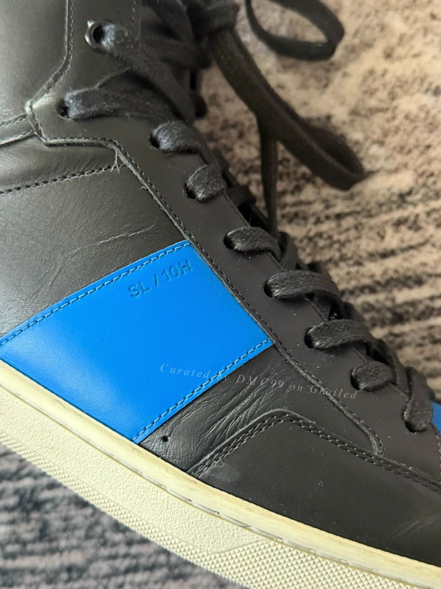 Saint Laurent Paris Saint Laurent SL10 Black Blue Sneakers Size US 10 / EU 43 - 3 Thumbnail