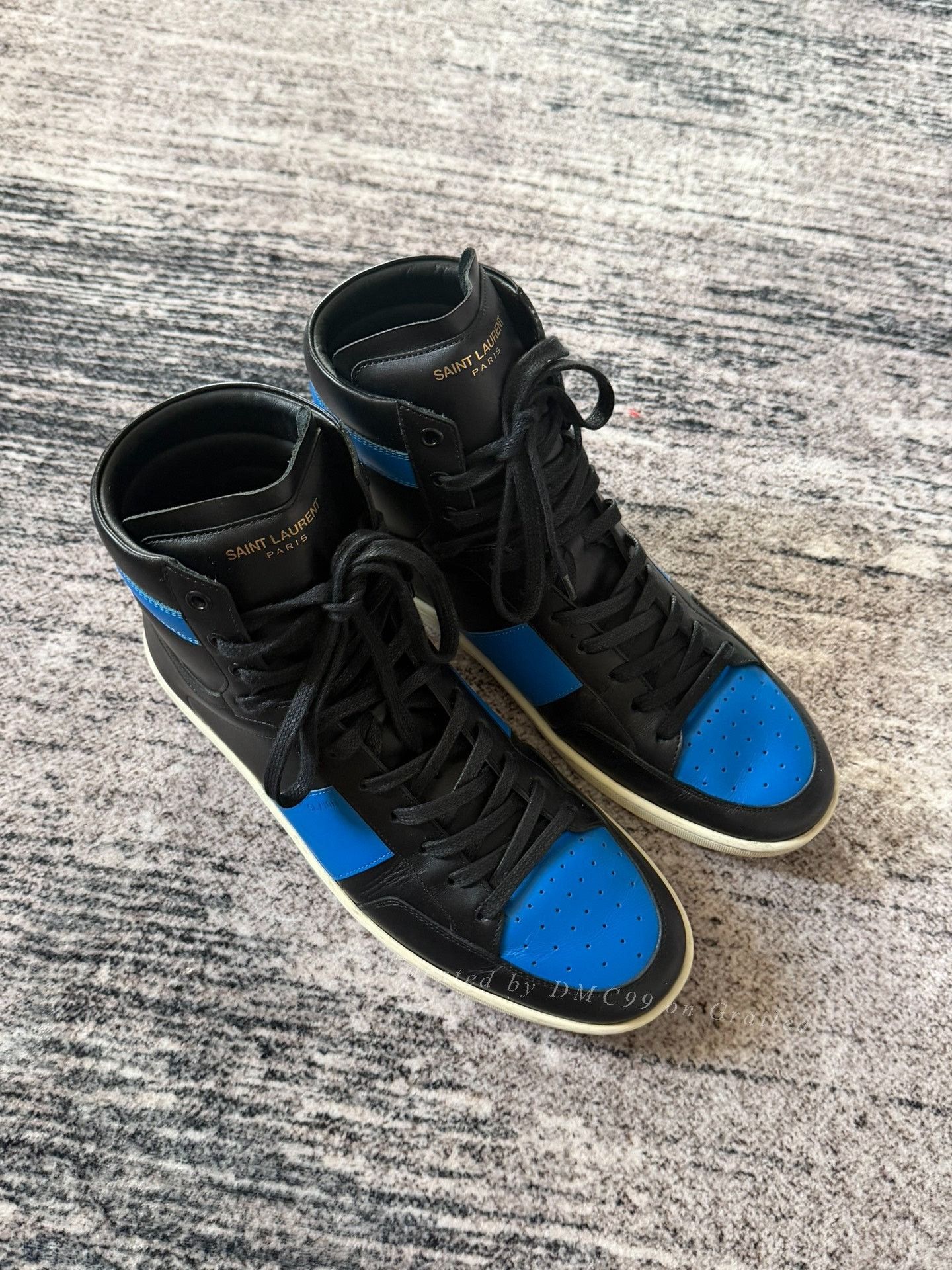 Saint Laurent Paris Saint Laurent SL10 Black Blue Sneakers Size US 10 / EU 43 - 2 Thumbnail