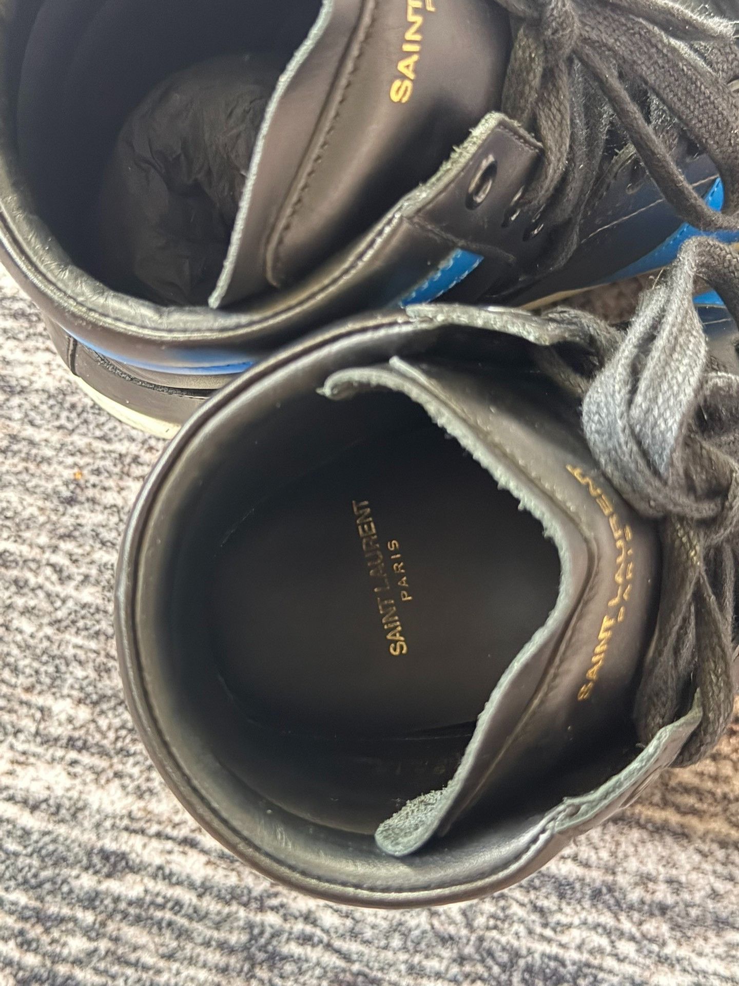 Saint Laurent Paris Saint Laurent SL10 Black Blue Sneakers Size US 10 / EU 43 - 5 Thumbnail
