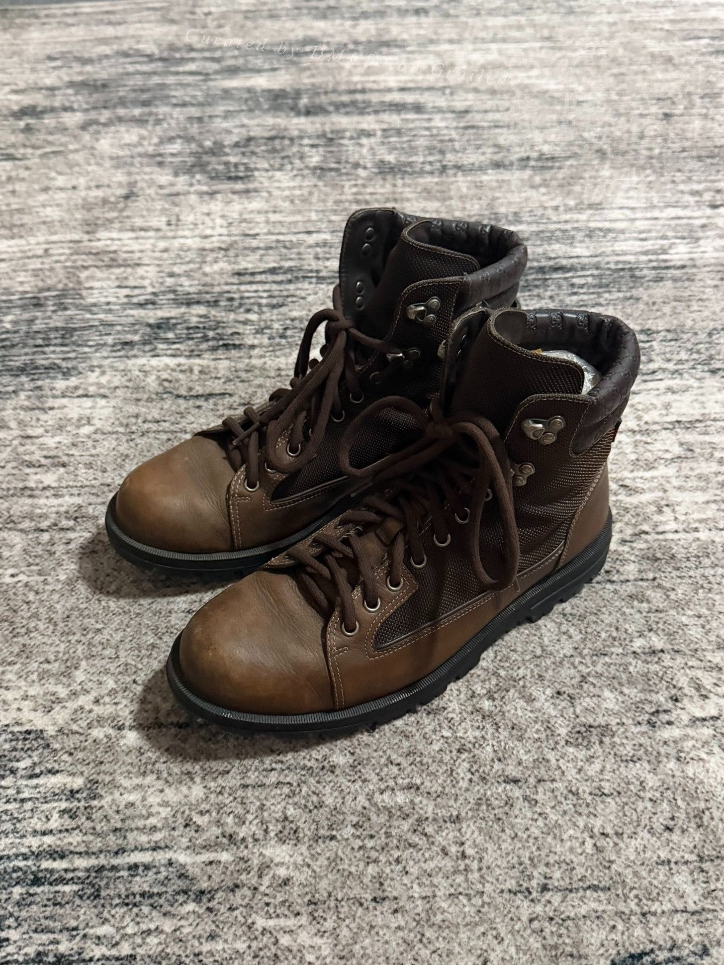 Gucci Gucci Brown Distressed Hiking Boots Size US 7.5 / EU 40-41 - 3 Thumbnail