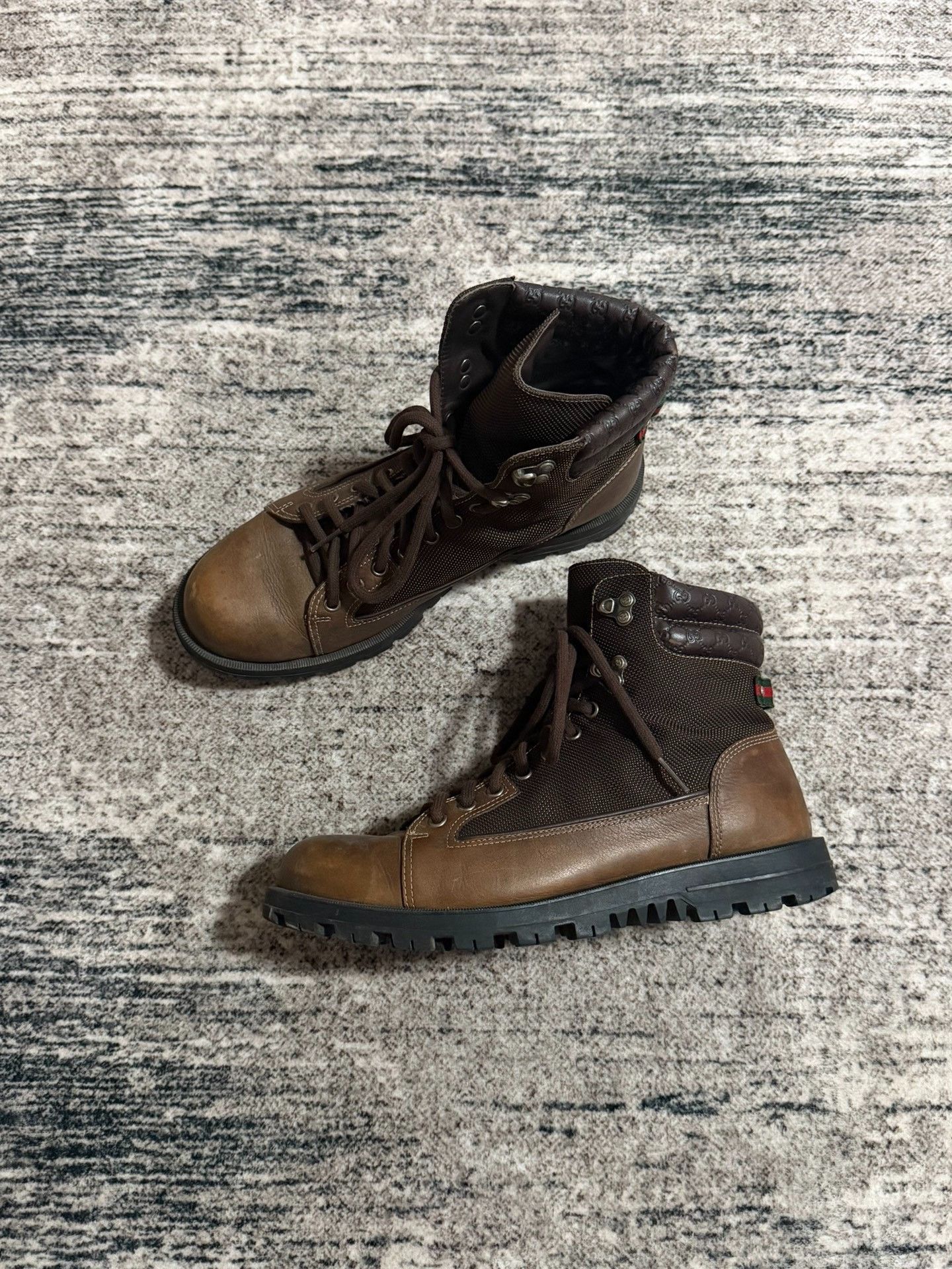 Gucci Gucci Brown Distressed Hiking Boots Size US 7.5 / EU 40-41 - 2 Thumbnail