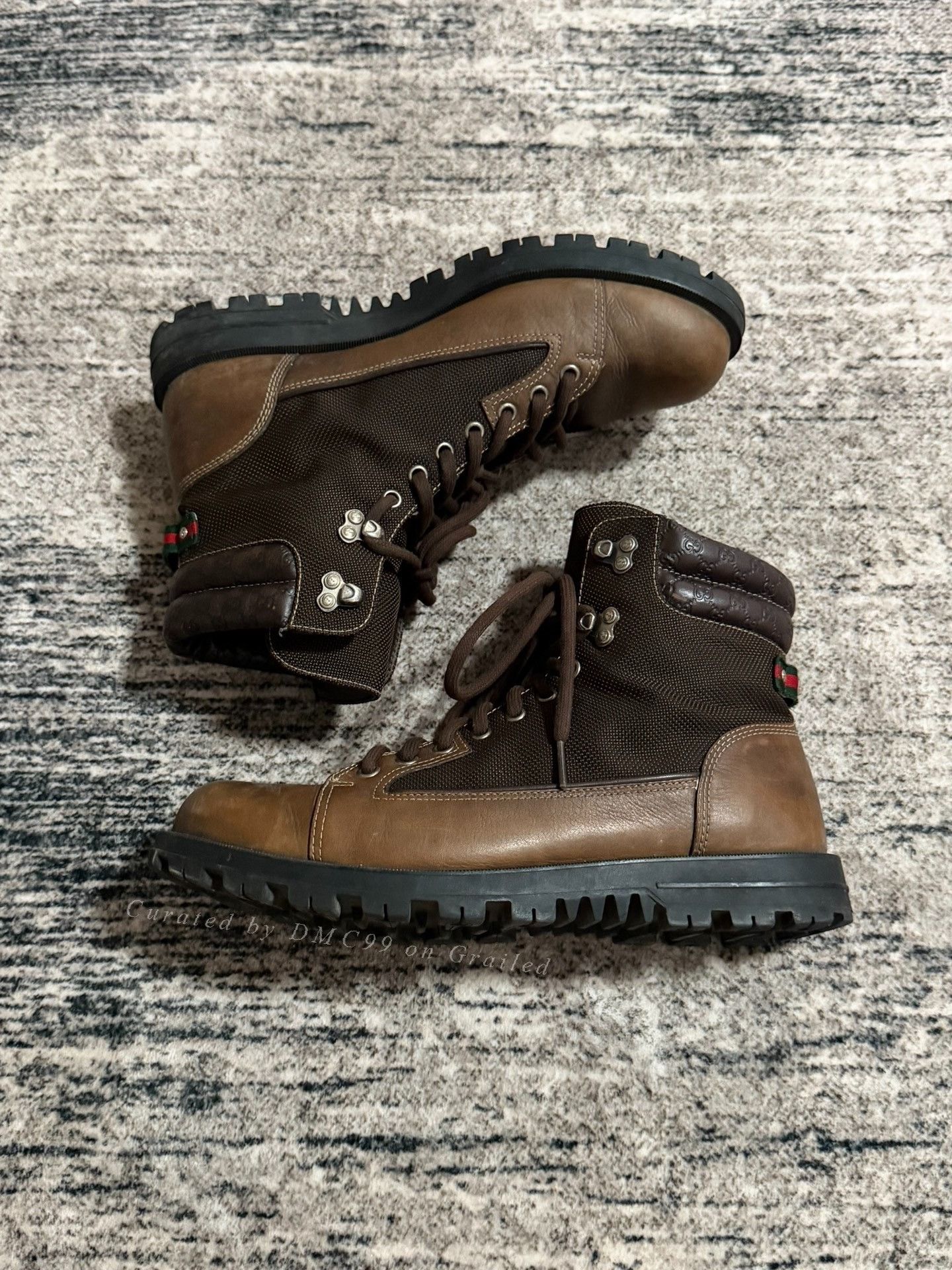 Gucci Gucci Brown Distressed Hiking Boots Size US 7.5 / EU 40-41 - 4 Thumbnail