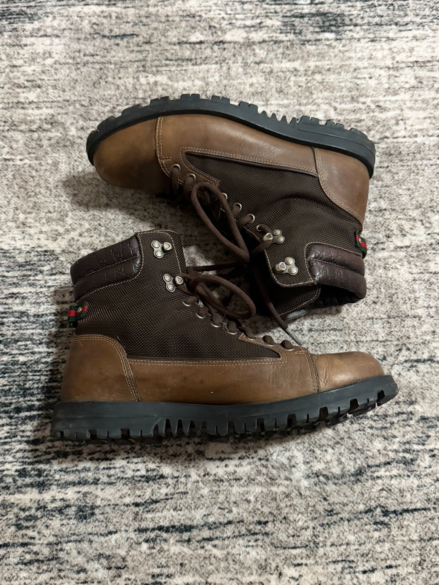 Gucci Gucci Brown Distressed Hiking Boots Size US 7.5 / EU 40-41 - 5 Thumbnail