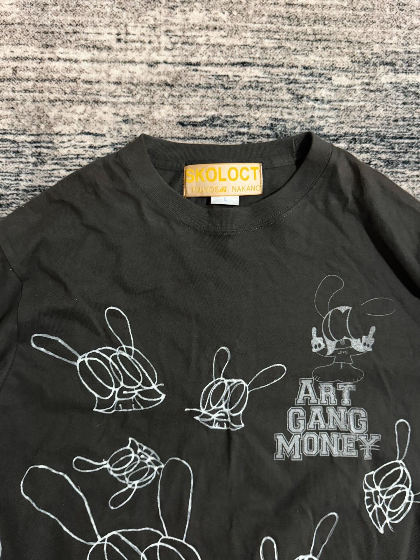Skoloct Rabbit Graffiti Slogan Long Sleeve Size L / US 10 / IT 46 - 2 Thumbnail