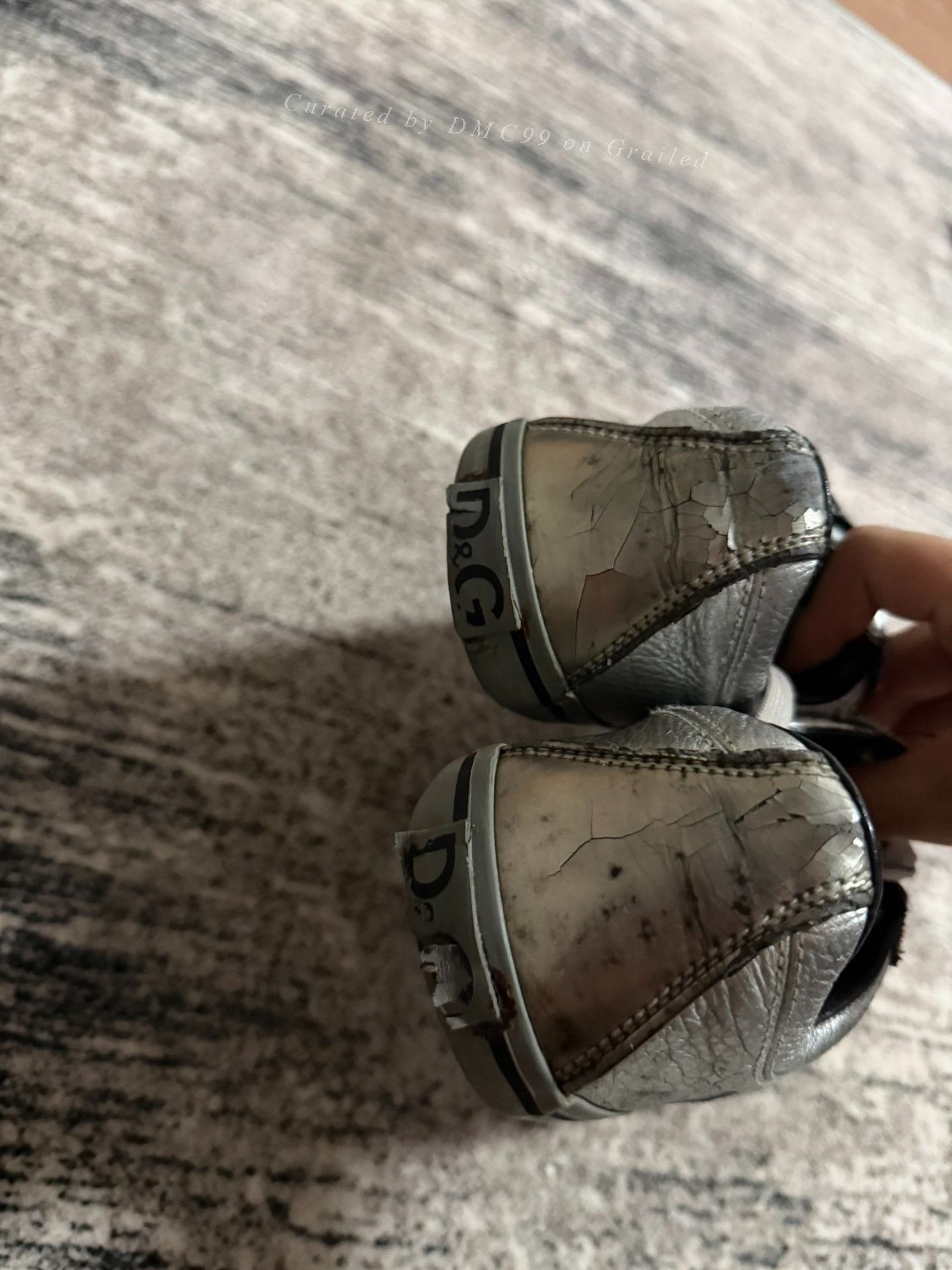 Vintage Vintage Dolce & Gabbana Silver Paneled Sneakers Size US 8 / EU 41 - 5 Thumbnail