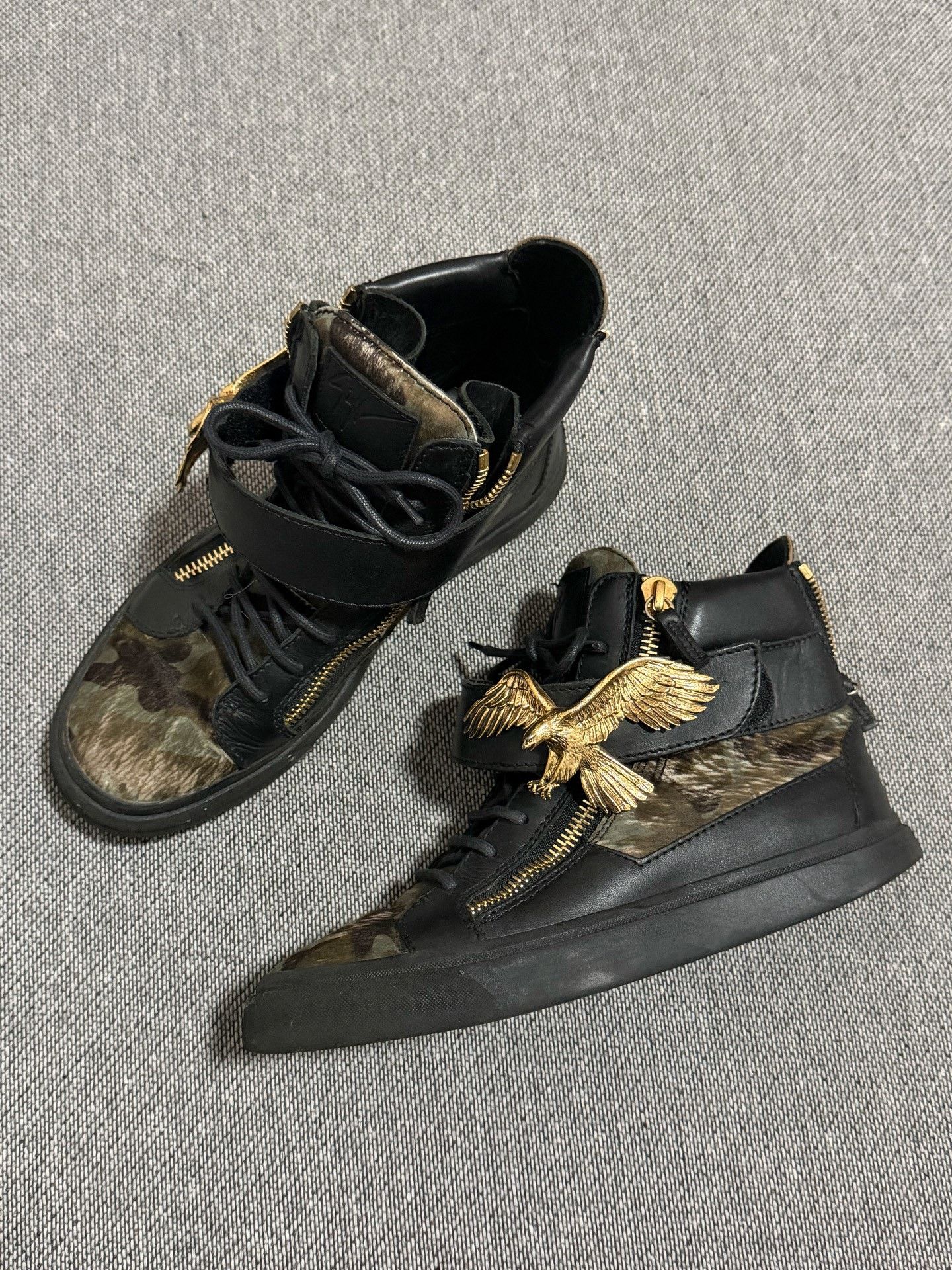 Giuseppe Zanotti Giuseppe Zanotti GZ Camo Horsehair Eagle Buckle Size US 8 / EU 41 - 2 Thumbnail