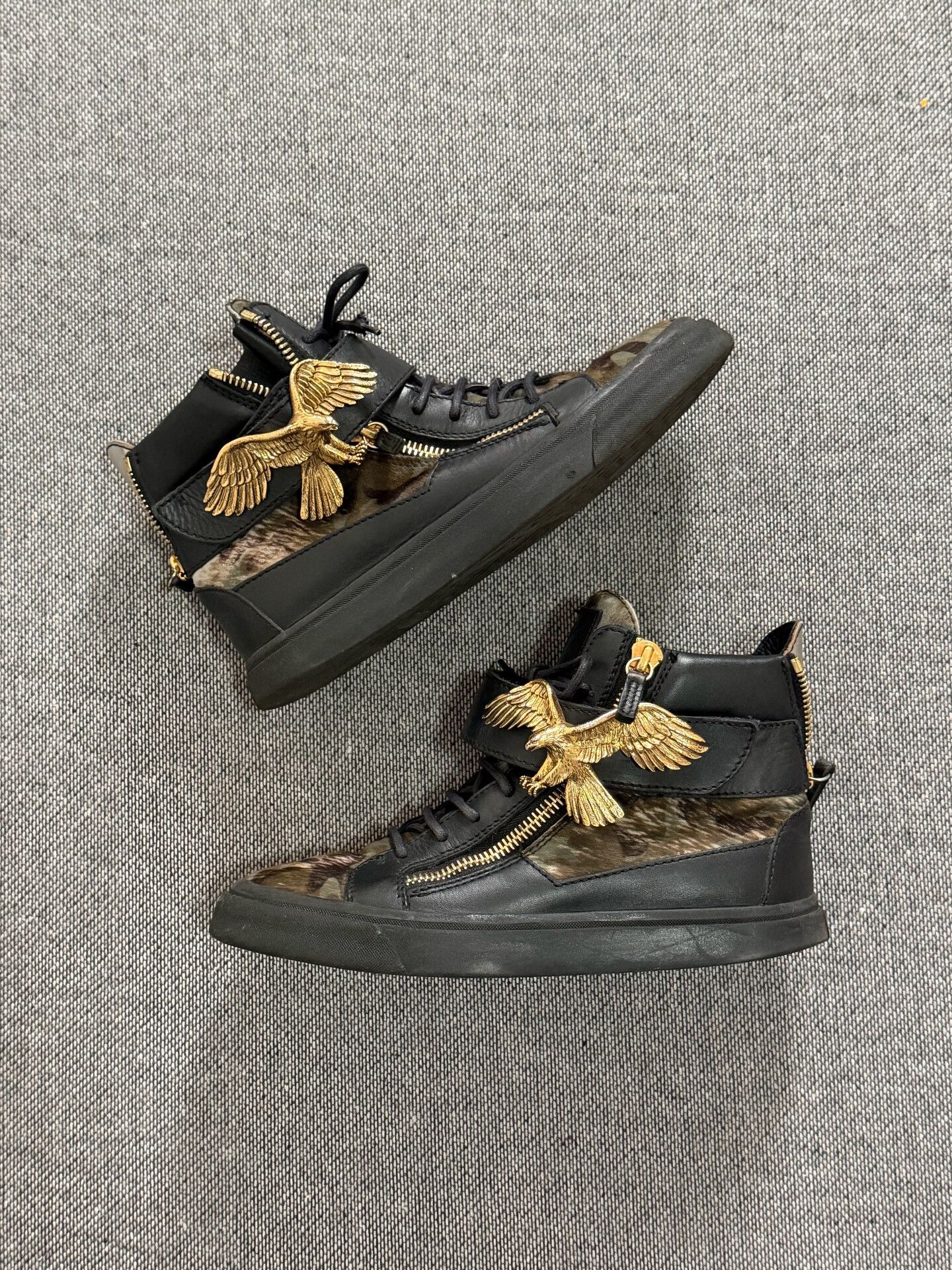 Giuseppe Zanotti Giuseppe Zanotti GZ Camo Horsehair Eagle Buckle Size US 8 / EU 41 - 4 Thumbnail