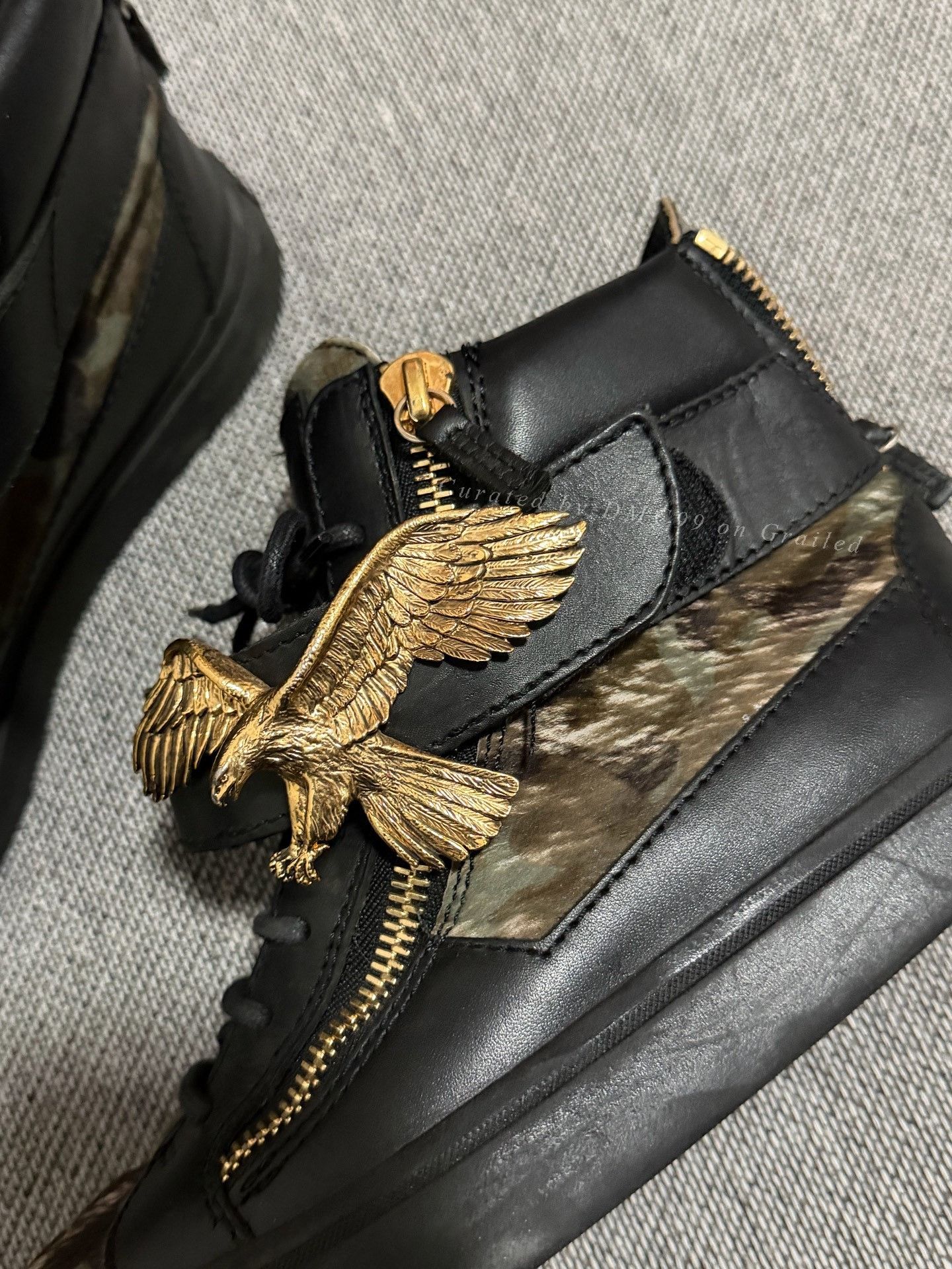 Giuseppe Zanotti Giuseppe Zanotti GZ Camo Horsehair Eagle Buckle Size US 8 / EU 41 - 6 Thumbnail