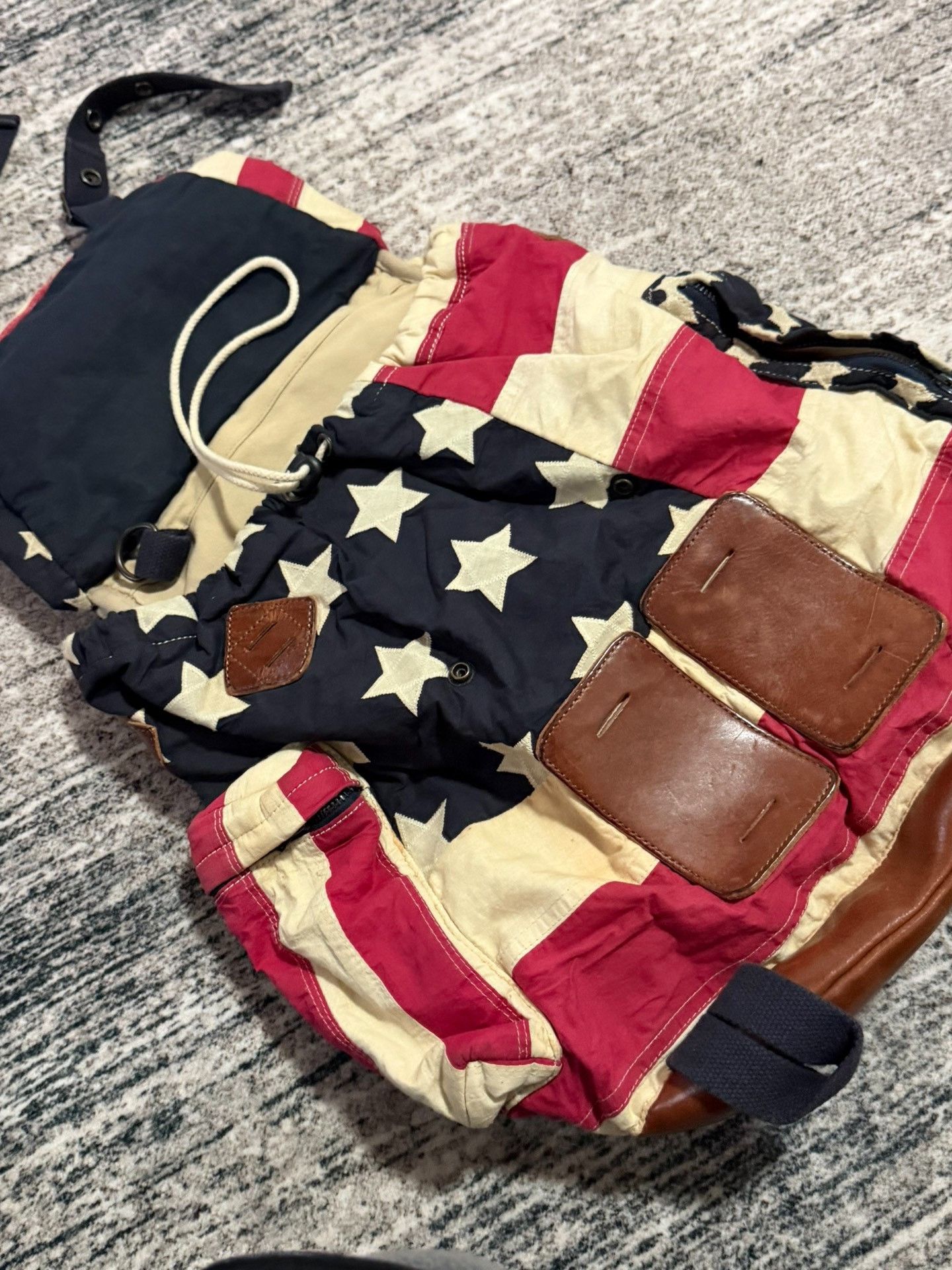 Vintage Vintage Ralph Lauren American Flag Backpack Size ONE SIZE - 3 Thumbnail
