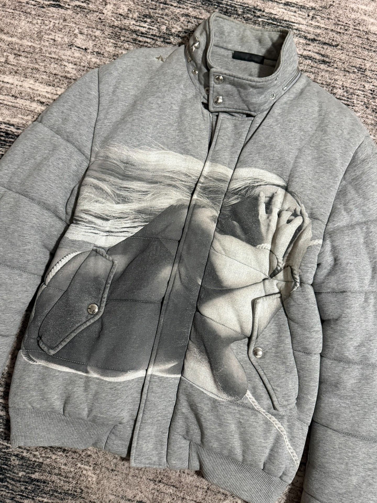 Riccardo Tisci Givenchy Goddess Printed Padded Jacket Size US M / EU 48-50 / 2 - 2 Thumbnail