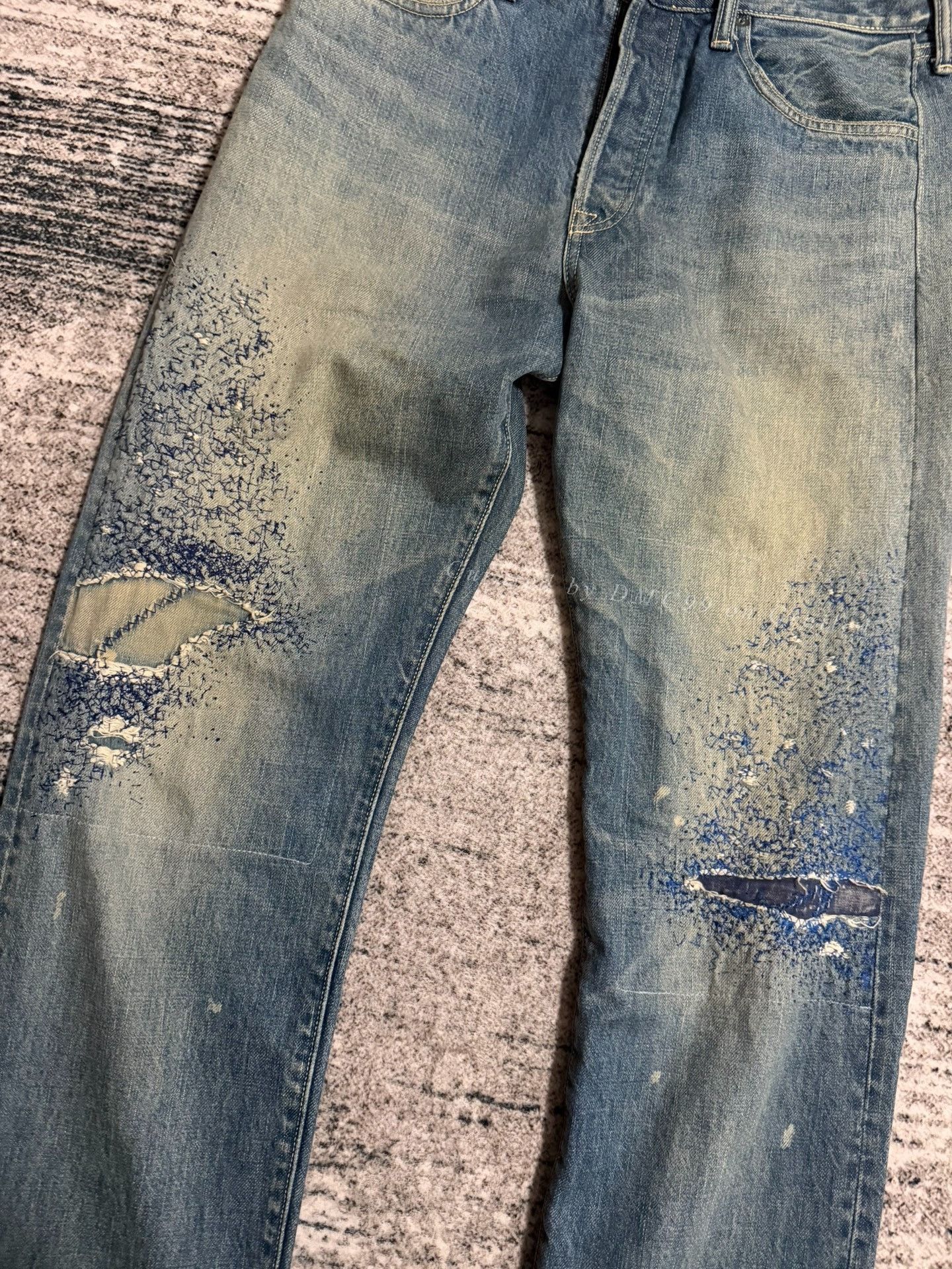 Kapital KAPITAL 14oz Monkey Cisco Sashiko Jeans Size US 34 / EU 50 - 2 Thumbnail