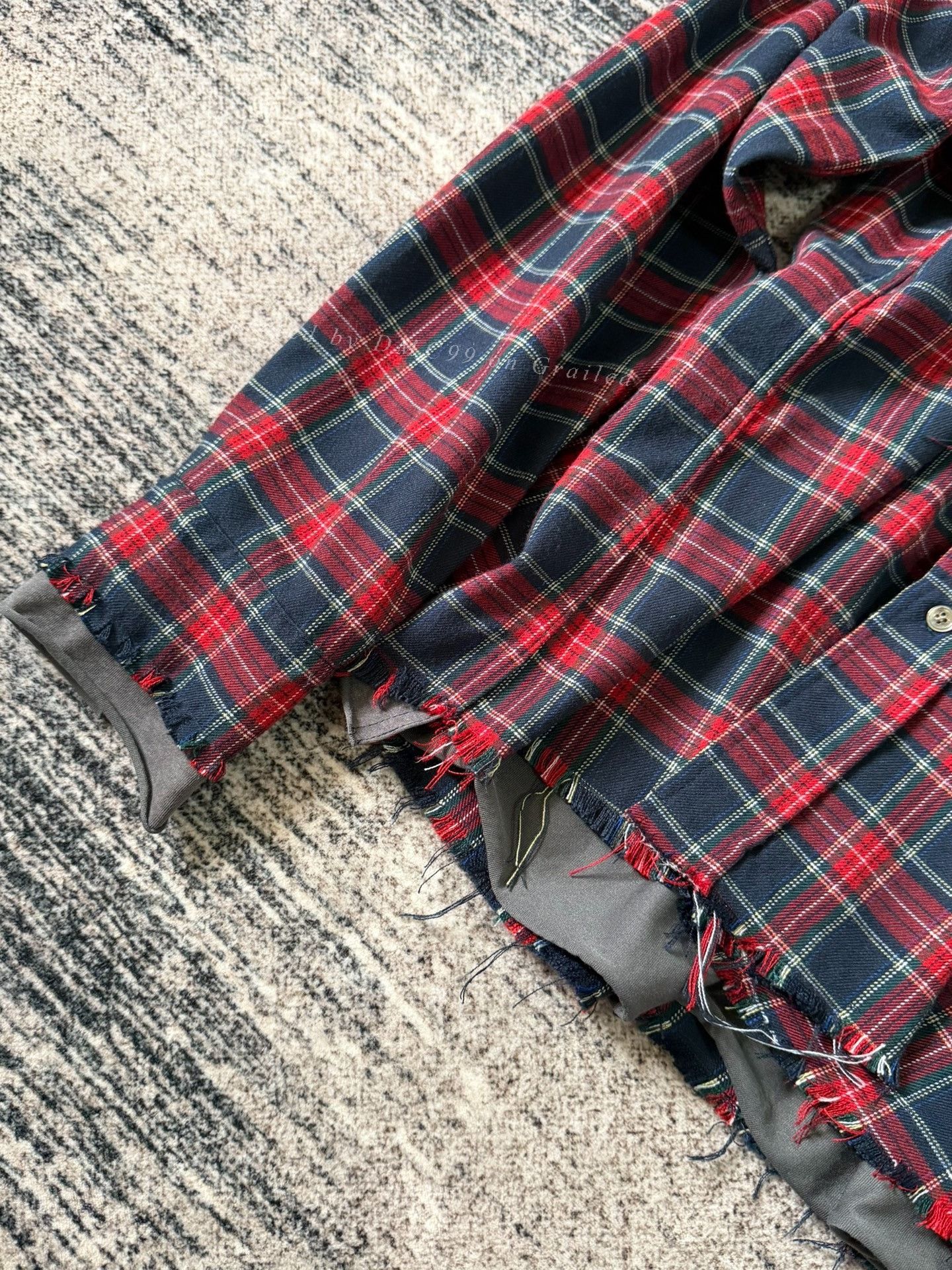 Blue Marlin Red Black Check Distressed Shirt Size US L / EU 52-54 / 3 - 2 Thumbnail