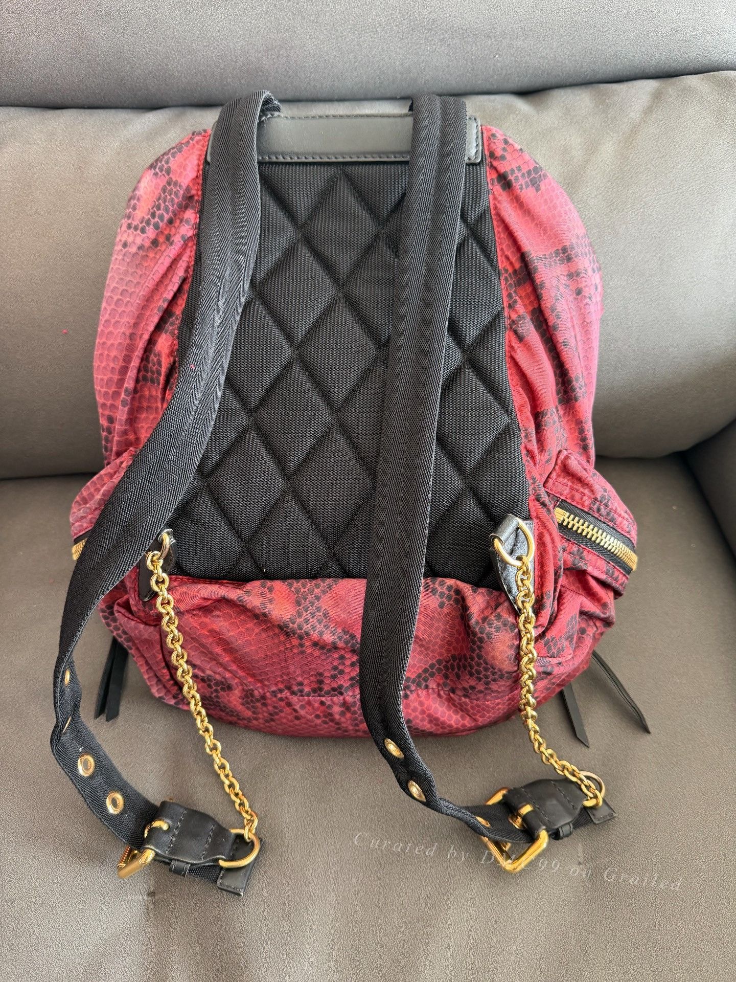 Burberry Burberry Snake Print Chain Backpack Size ONE SIZE - 3 Thumbnail