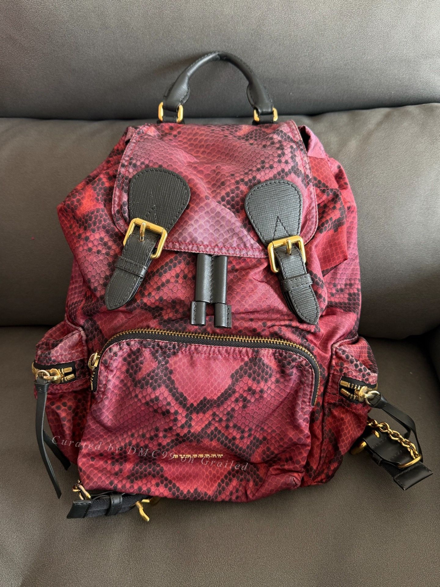 Burberry Burberry Snake Print Chain Backpack Size ONE SIZE - 2 Thumbnail