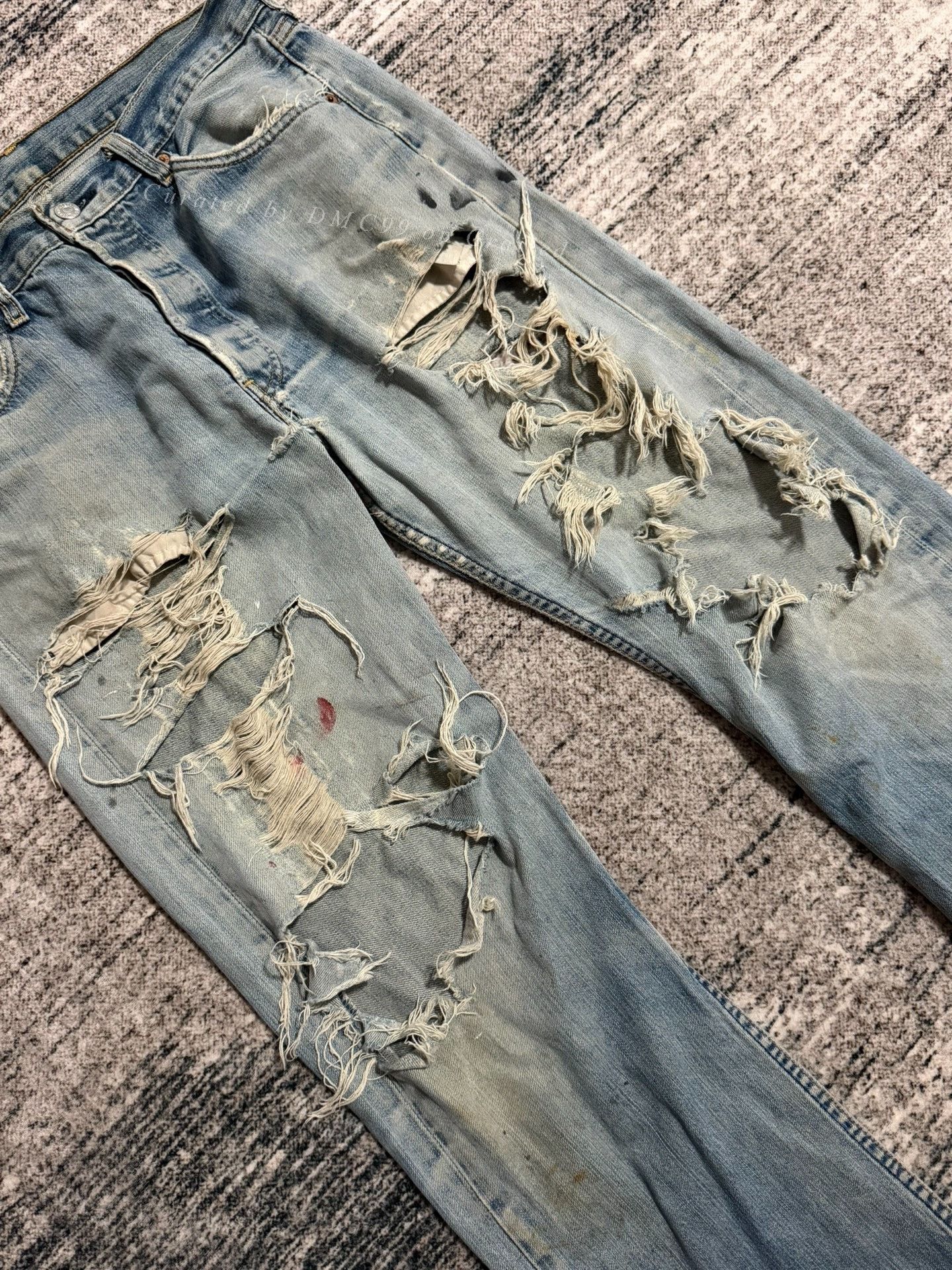 Vintage Vintage Levis 501 Destroy Jeans Size US 30 / EU 46 - 2 Thumbnail