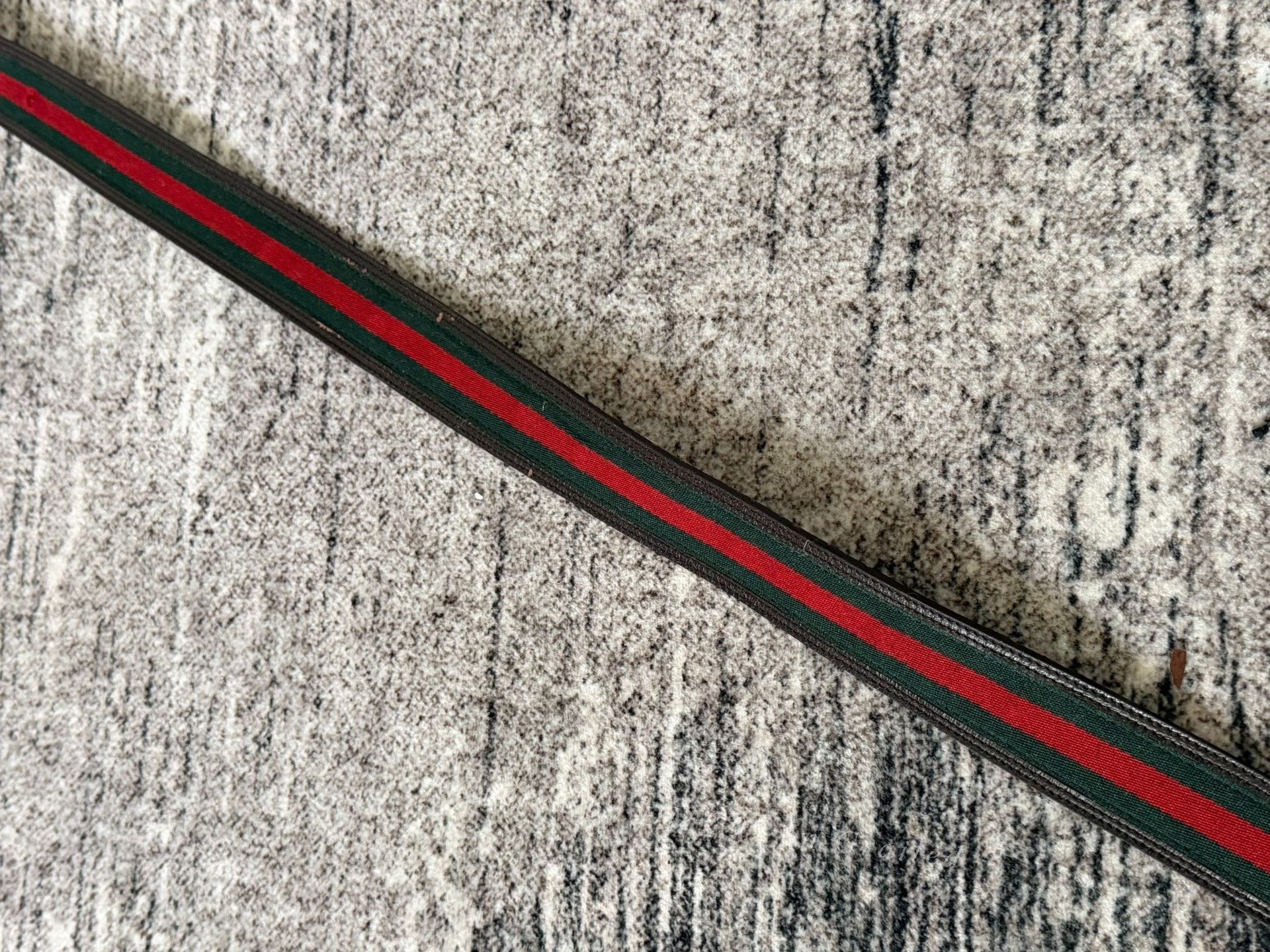 Gucci Gucci Red Green Leather Double G Belt Size ONE SIZE - 2 Thumbnail