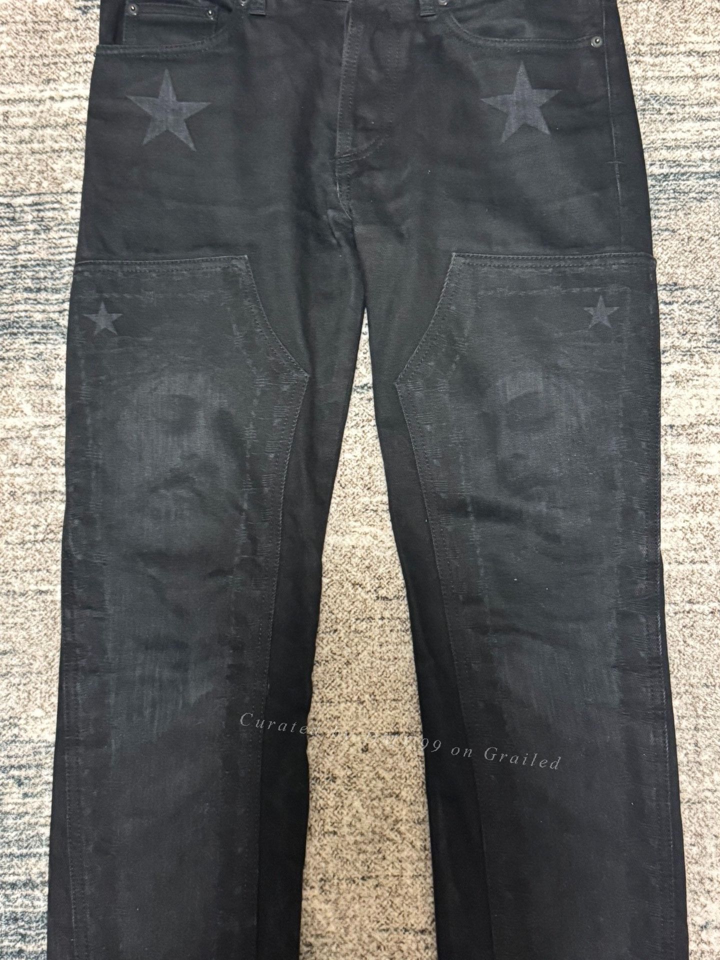 Riccardo Tisci Givenchy 14SS Jesus Print Double Knee Denim Size US 29 - 2 Thumbnail