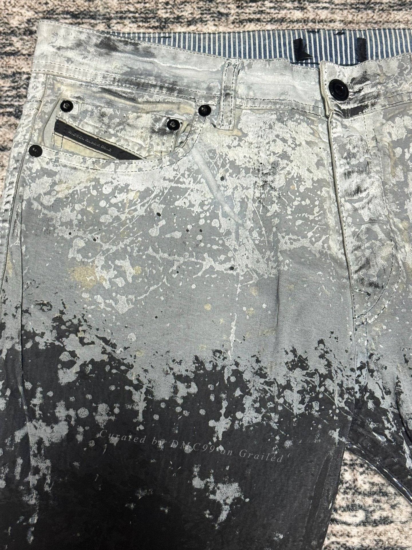 Diesel Diesel Gradient Paint Denim Jeans Size US 32 / EU 48 - 2 Thumbnail