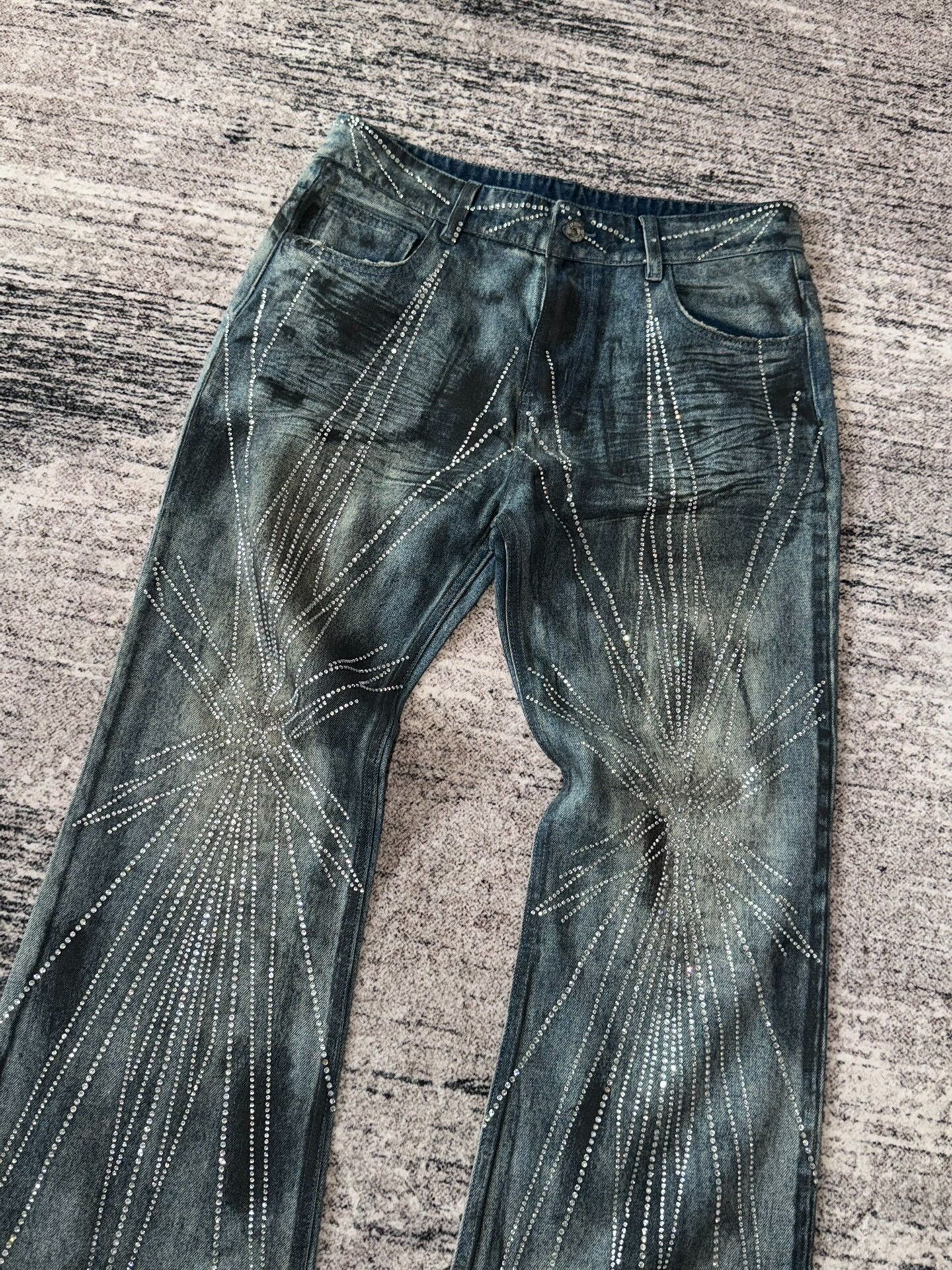 Vintage blindnoplan 1of1 Ray Rhinestone Pants Size 38" / US 16 / IT 52 - 4 Thumbnail