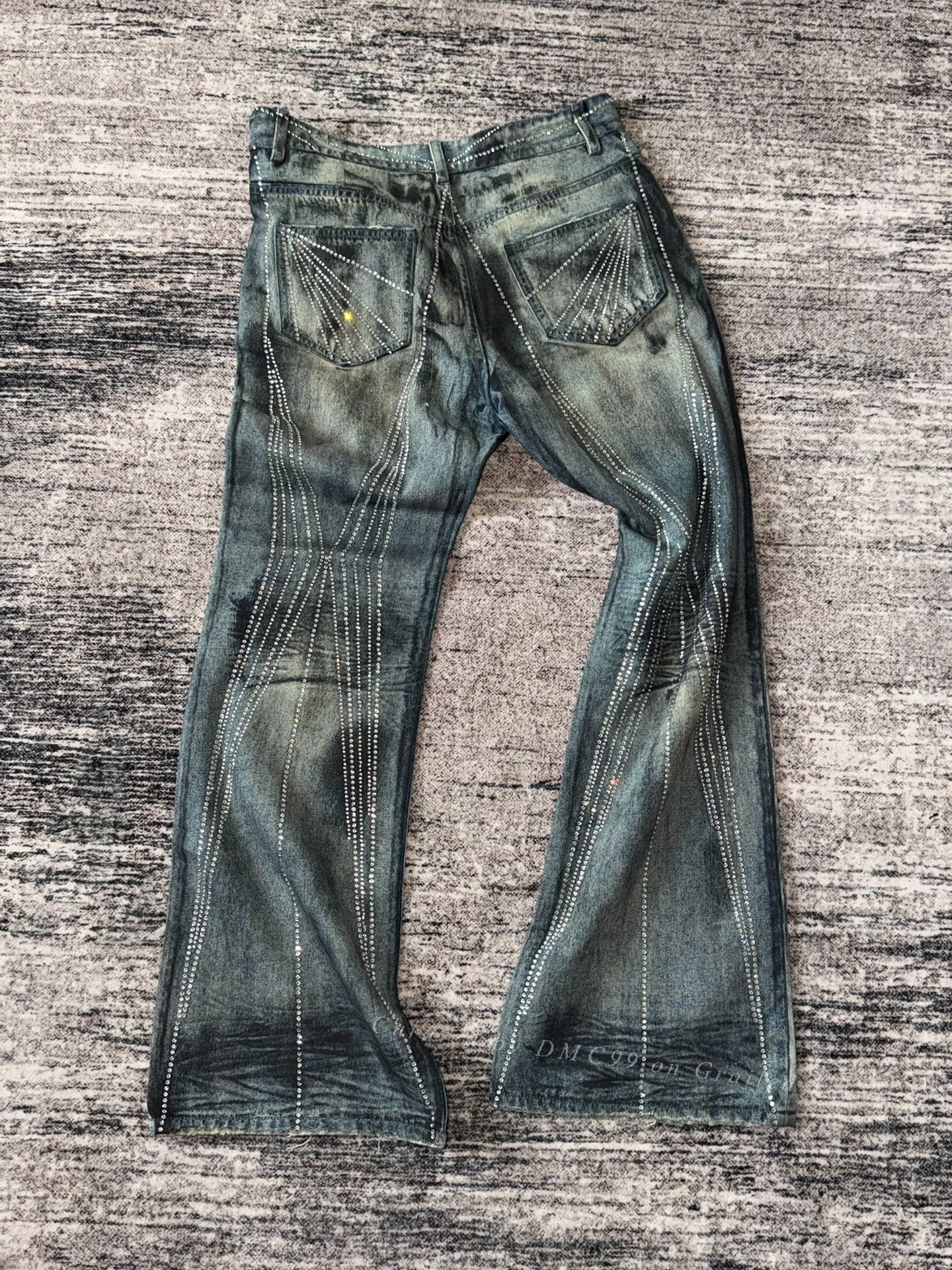 Vintage blindnoplan 1of1 Ray Rhinestone Pants Size 38" / US 16 / IT 52 - 3 Thumbnail