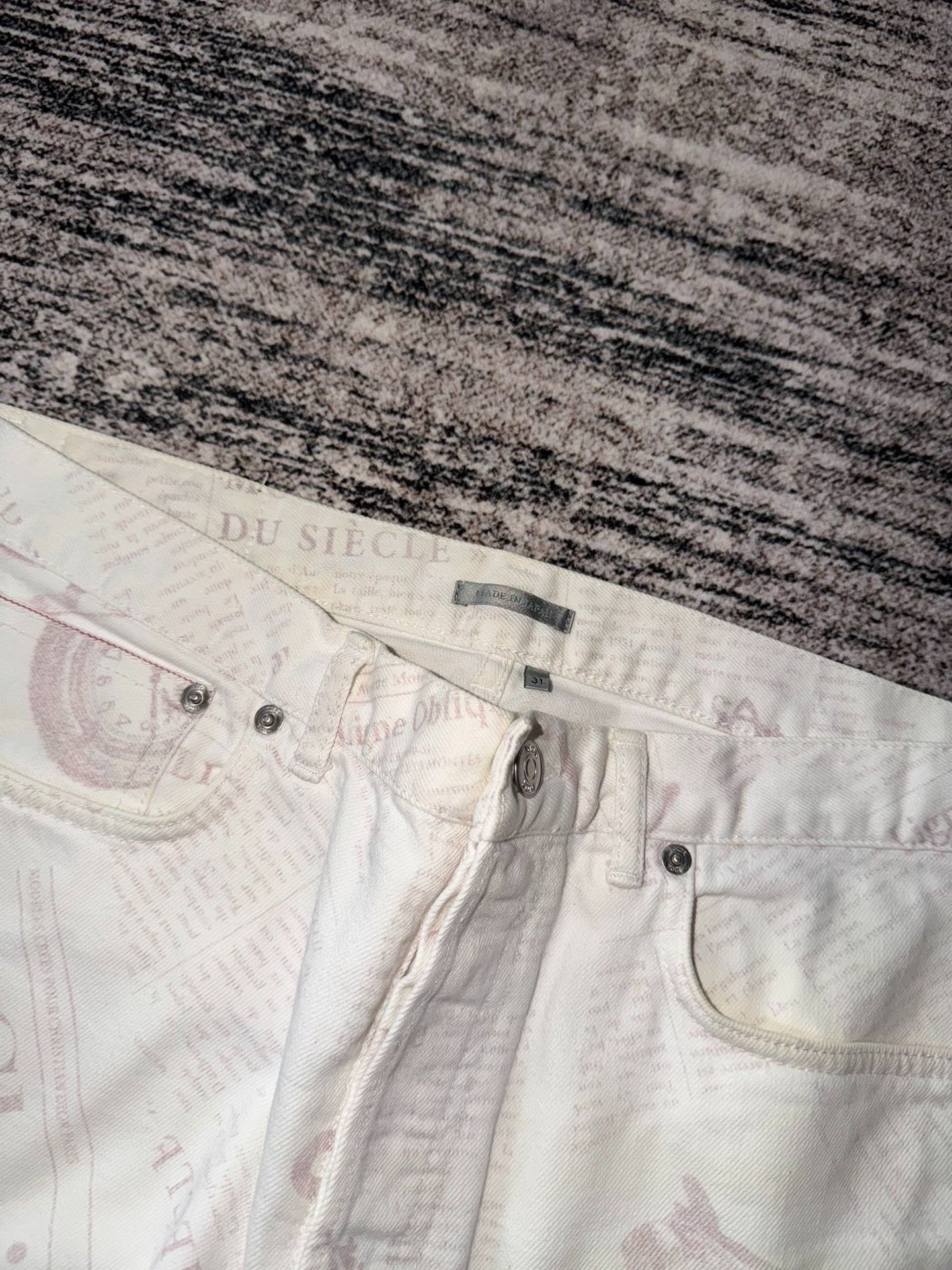 Dior Dior Homme Newspaper Print Jeans Size US 31 - 4 Thumbnail