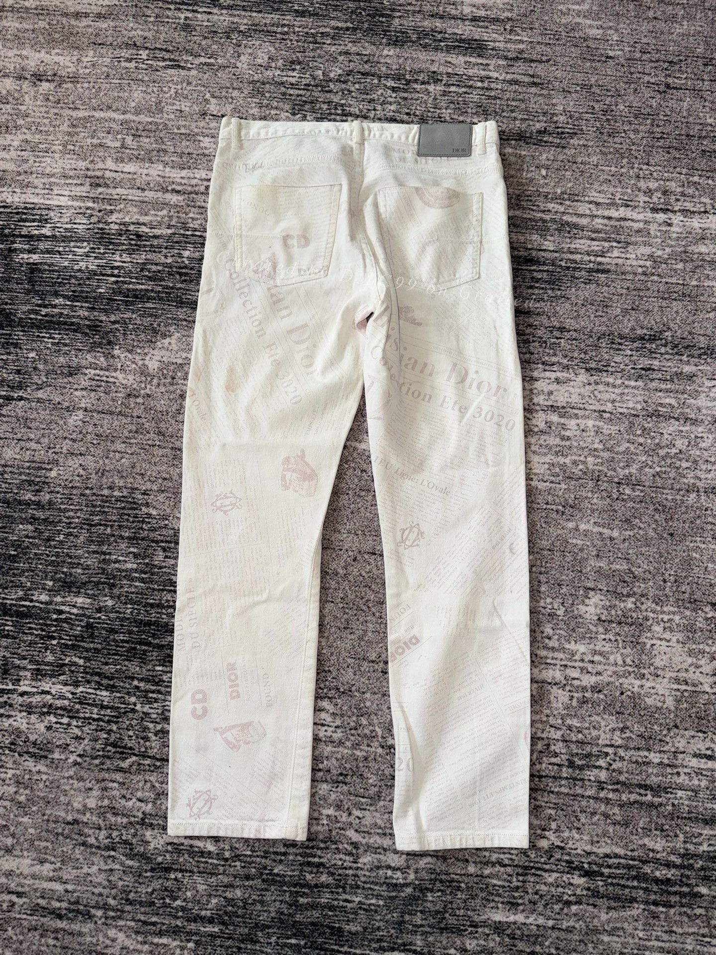 Dior Dior Homme Newspaper Print Jeans Size US 31 - 5 Thumbnail