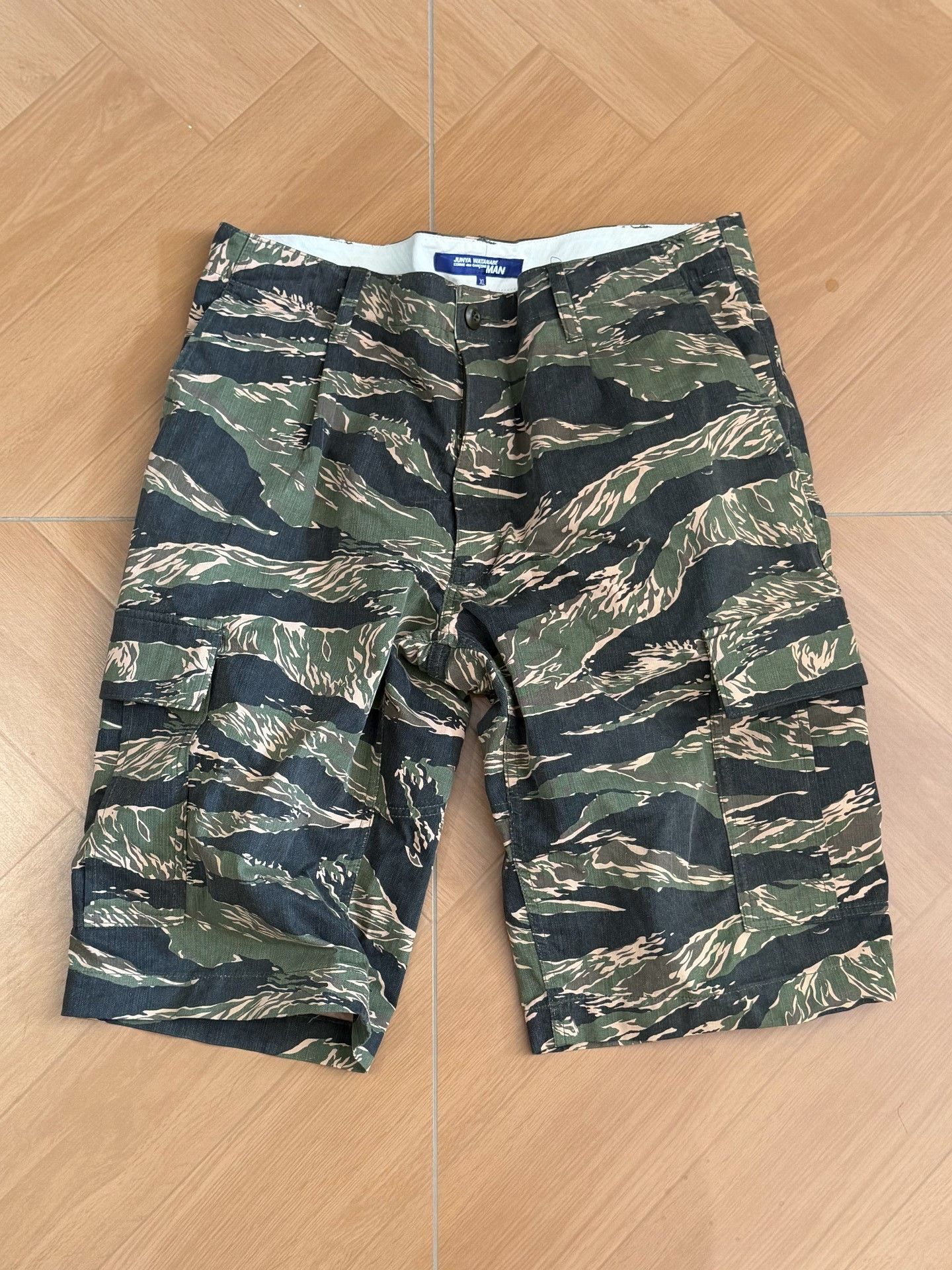 Junya Watanabe Junya Watanabe Tiger Stripe Cargo Shorts Size US 36 / EU 52 - 2 Thumbnail