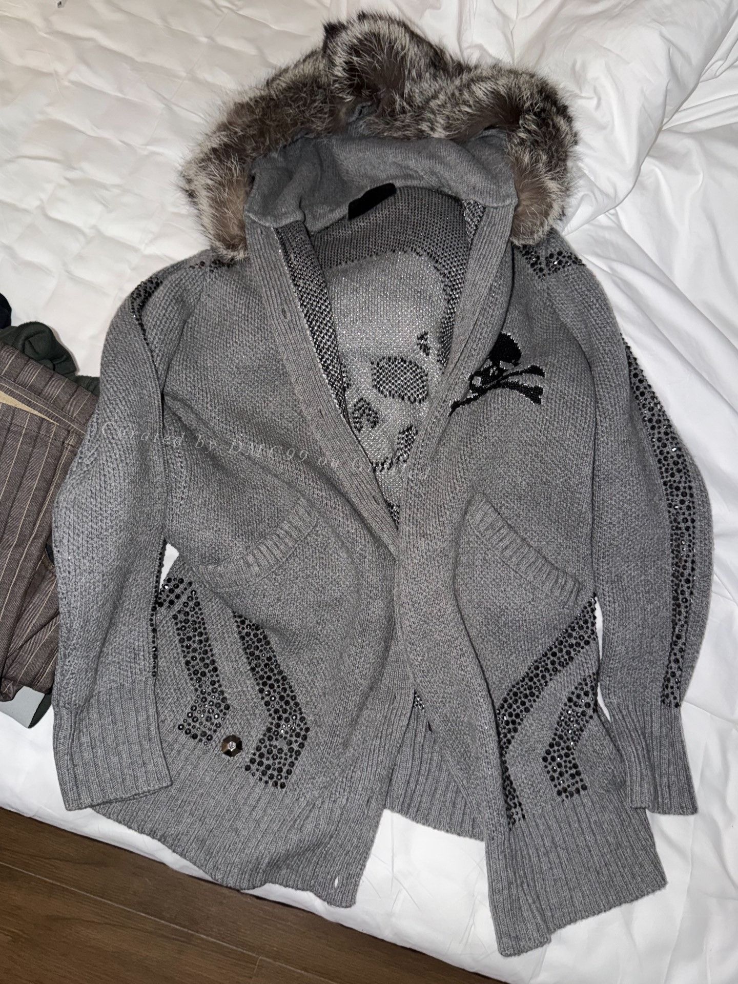 Philipp Plein Philipp Plein Skull Rivet Knit Fur Coat Size US M / EU 48-50 / 2 - 6 Thumbnail