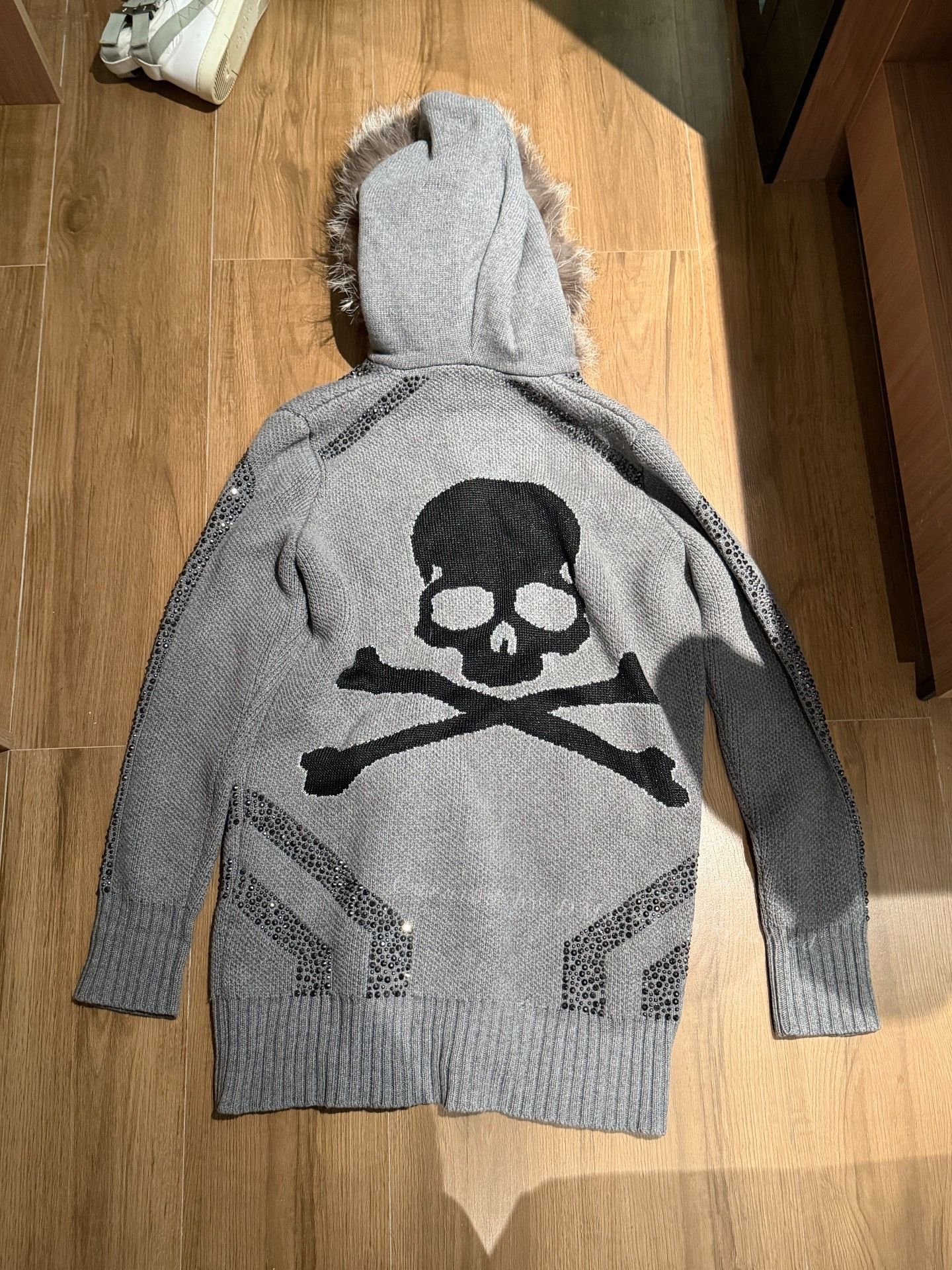 Philipp Plein Philipp Plein Skull Rivet Knit Fur Coat Size US M / EU 48-50 / 2 - 3 Thumbnail