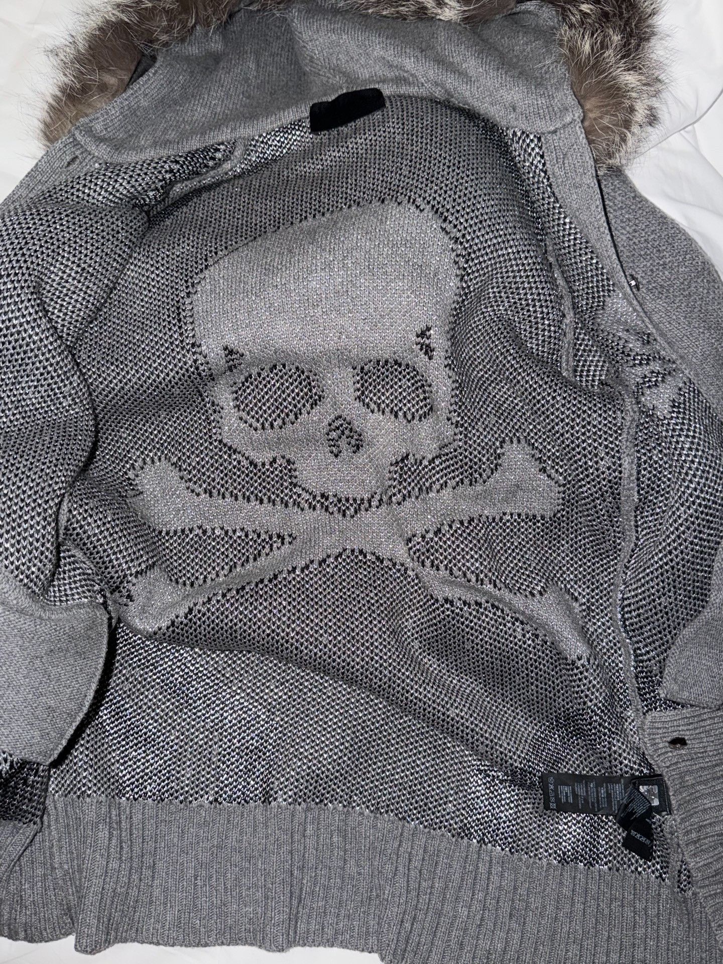 Philipp Plein Philipp Plein Skull Rivet Knit Fur Coat Size US M / EU 48-50 / 2 - 5 Thumbnail