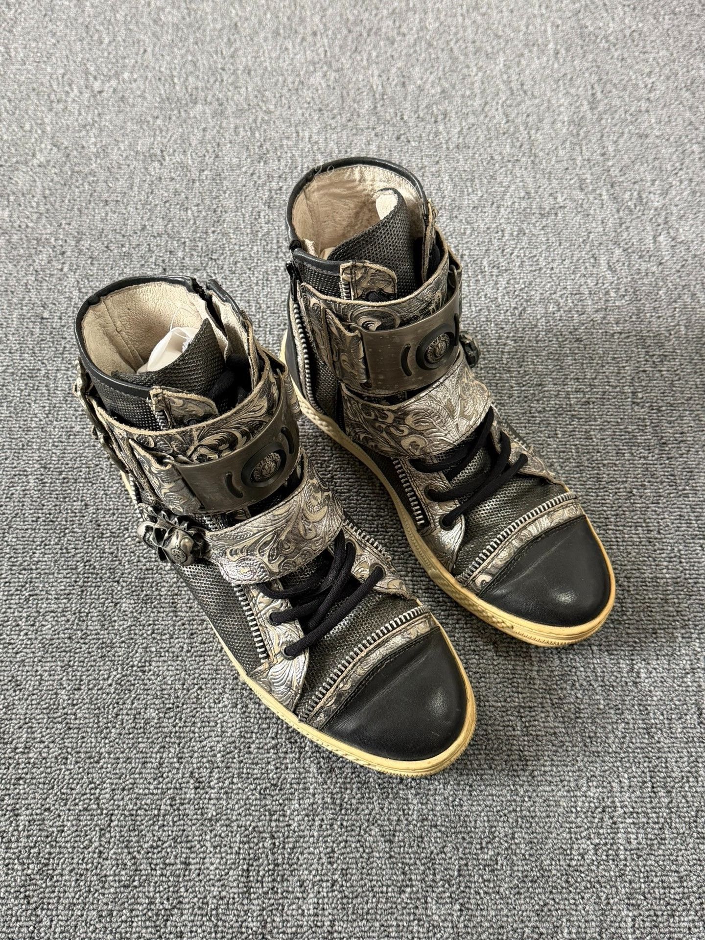 Vintage Vintage New Rock Carved Lace-up Boots Size US 8 / EU 41 - 3 Thumbnail